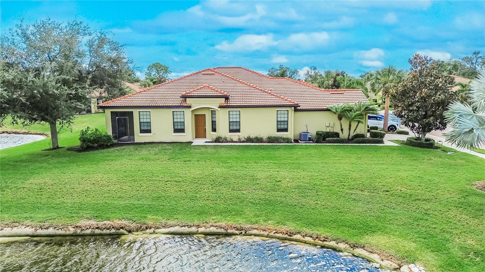 Aerial view of villa