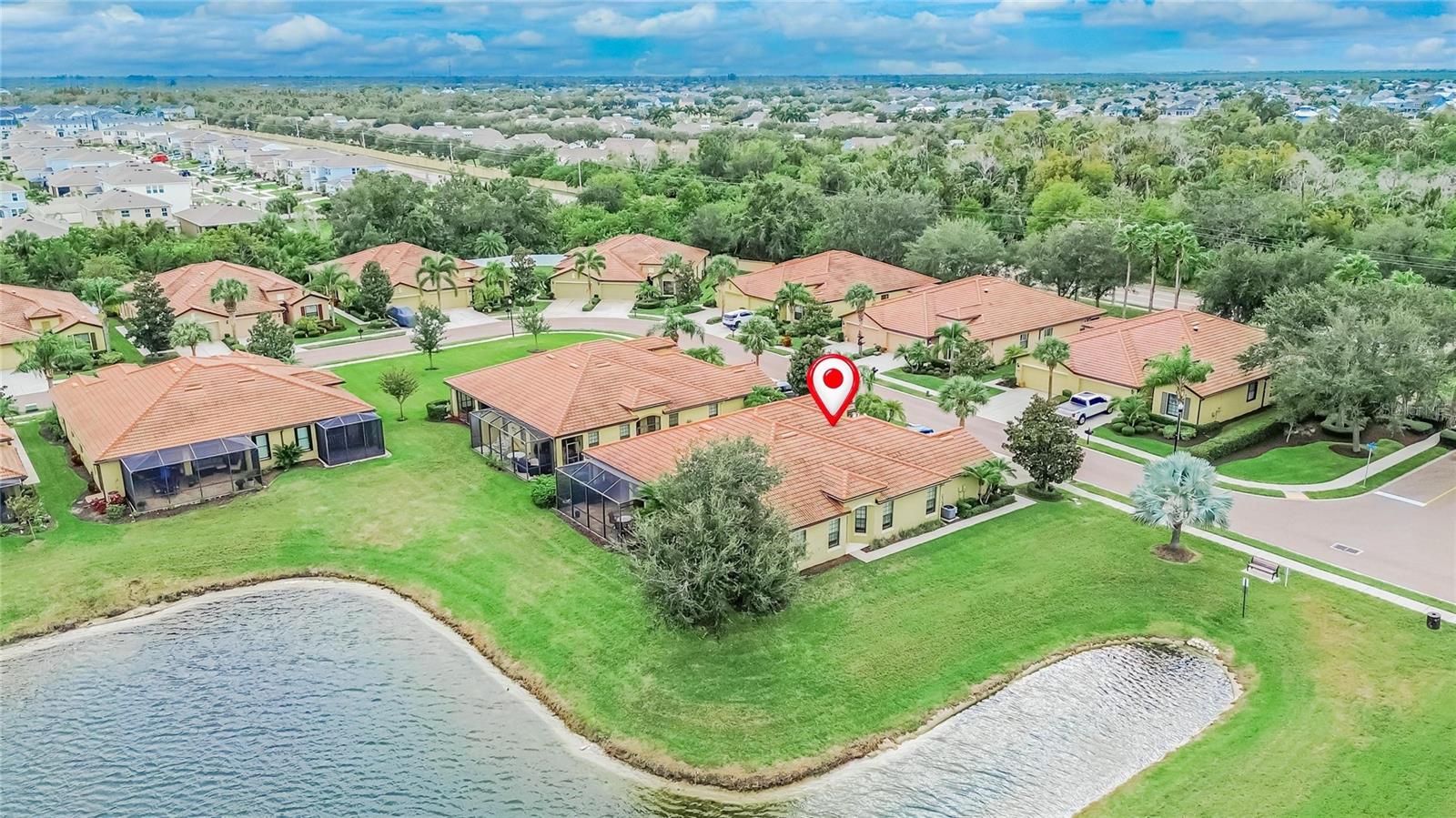 Aerial view of villa