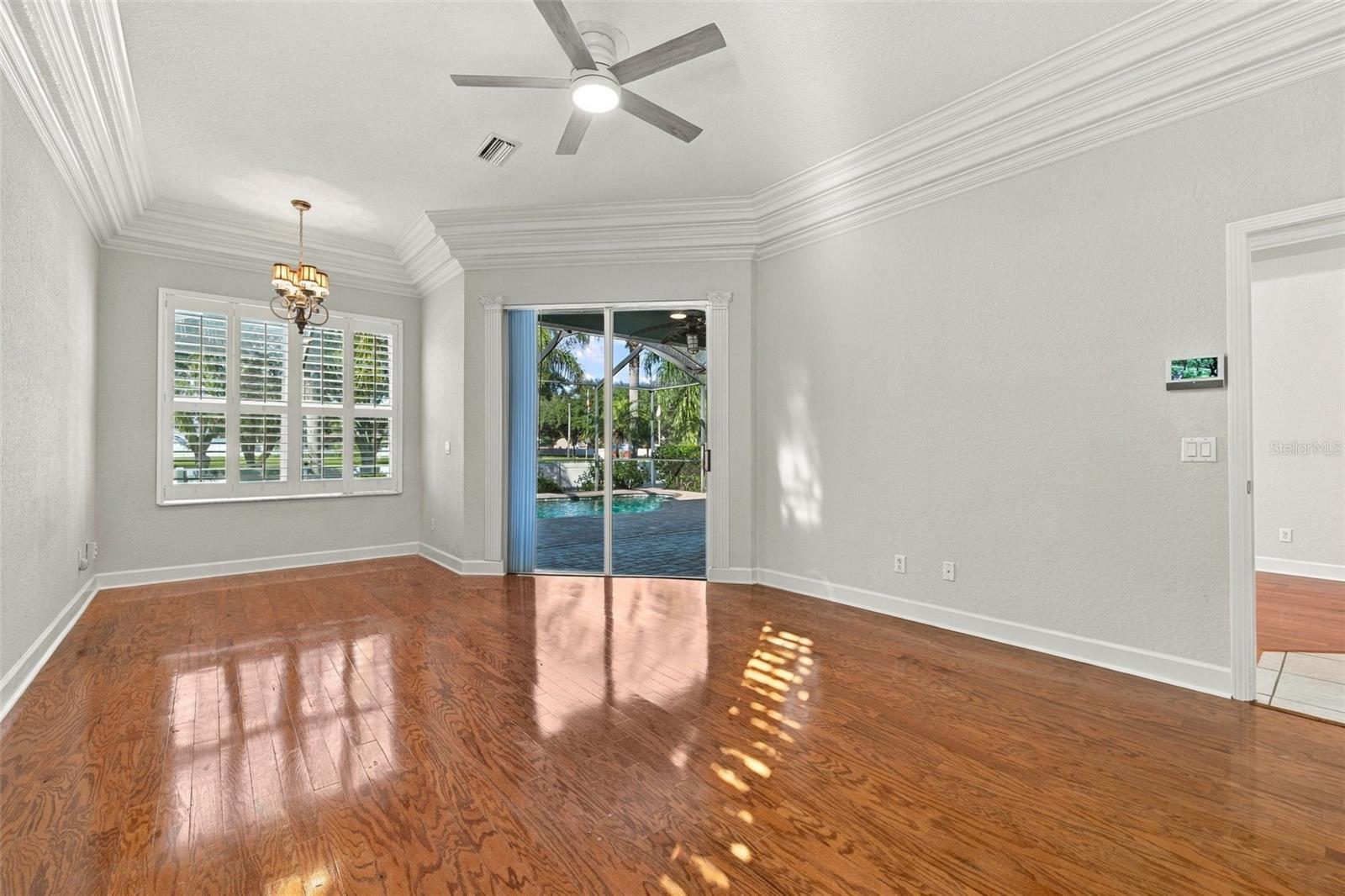 The Primary Bedroom with Door to Spa and uplifting Windows makes this home perfect!