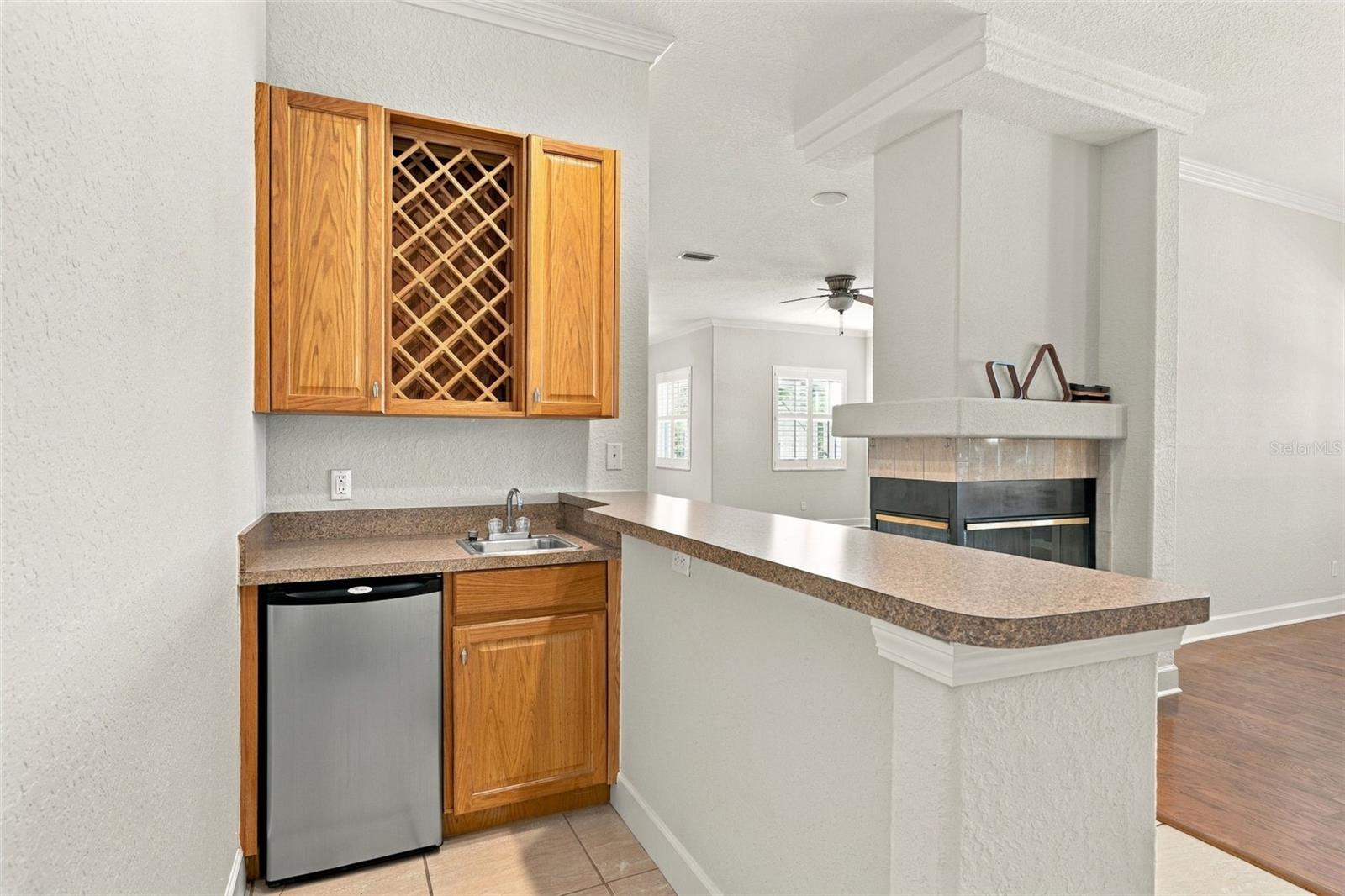 Wet Bar in Bonus Room