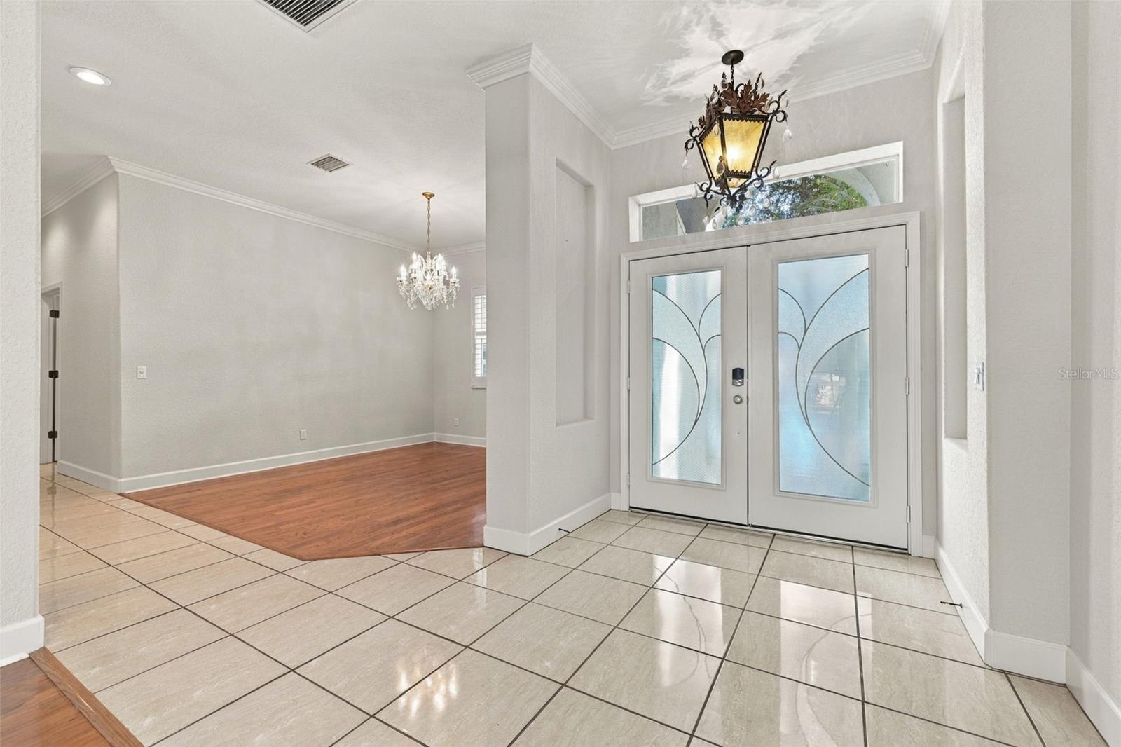 Grand Foyer Double Leaded Glass Entry! Just Stunning!