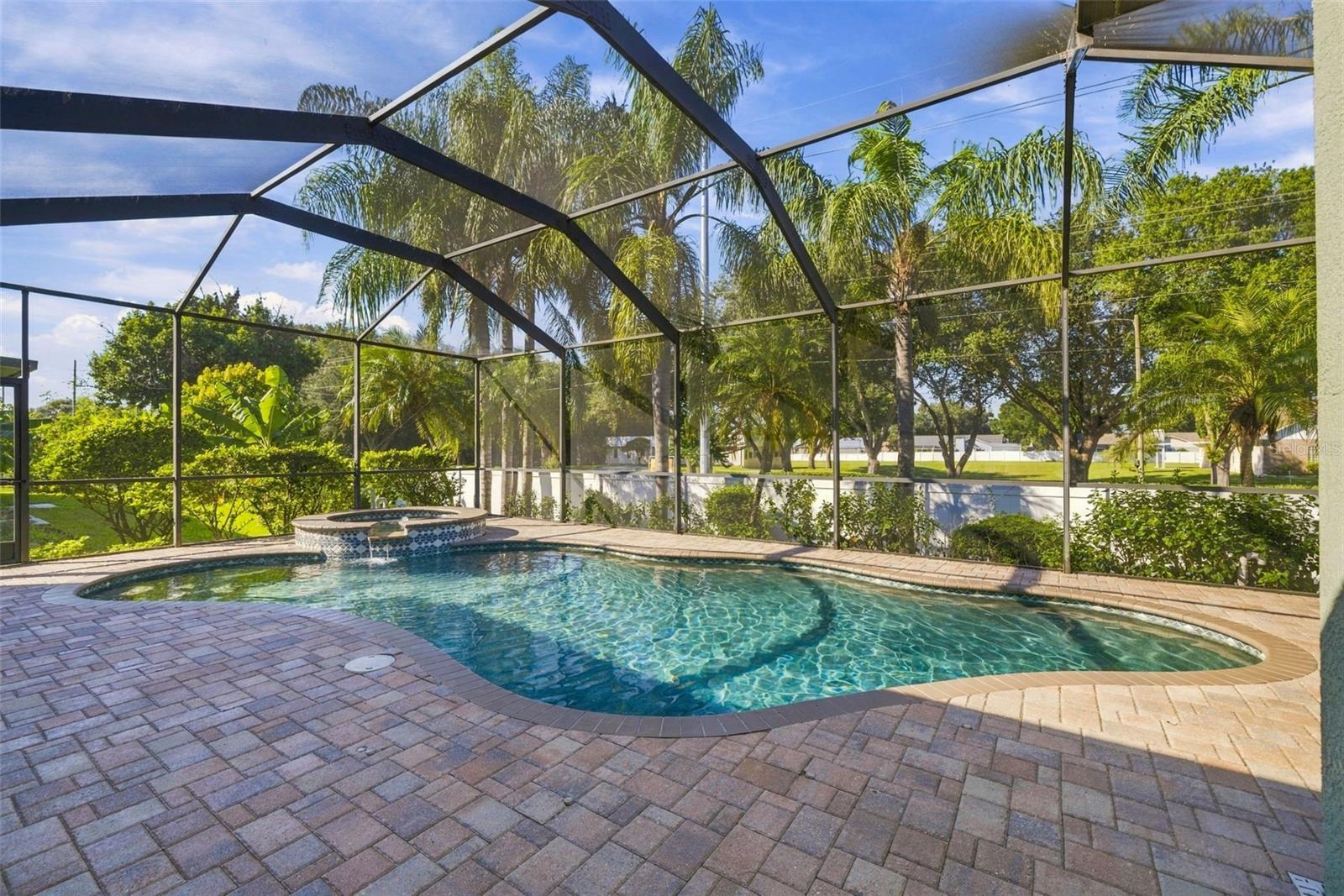 Pool & Spa are a pebble tech surface and stunning!