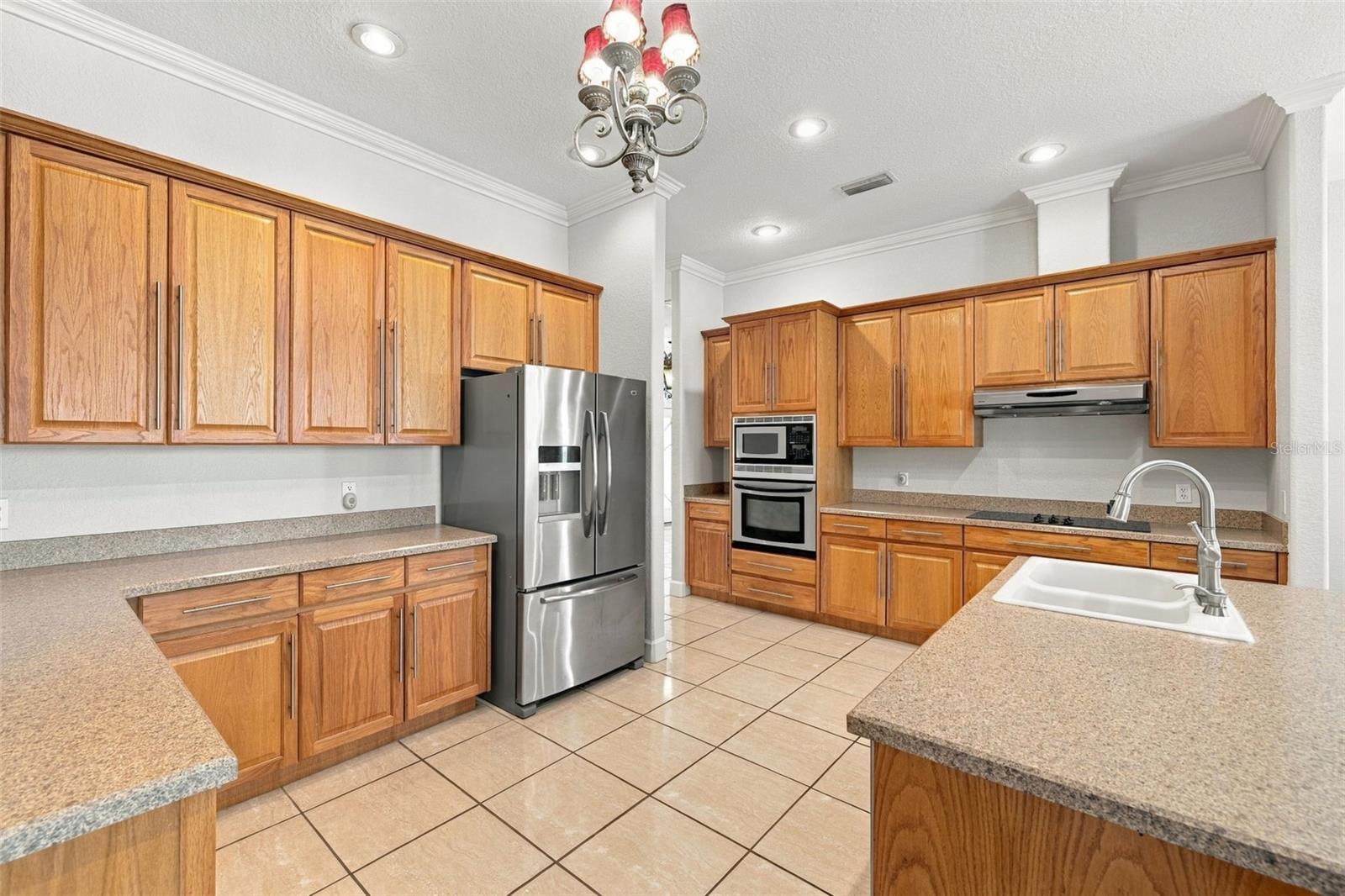 Refrigerator in Stainless! Ample Counters and Cabinetry!