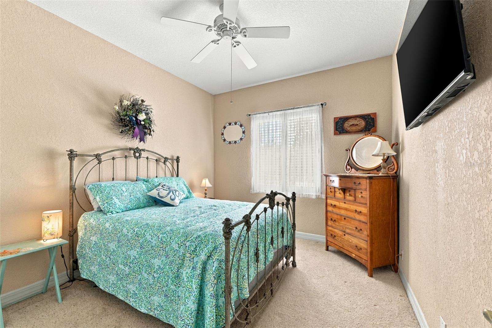 Bedroom #2 is in the opposite corner of the house and ready for guests.