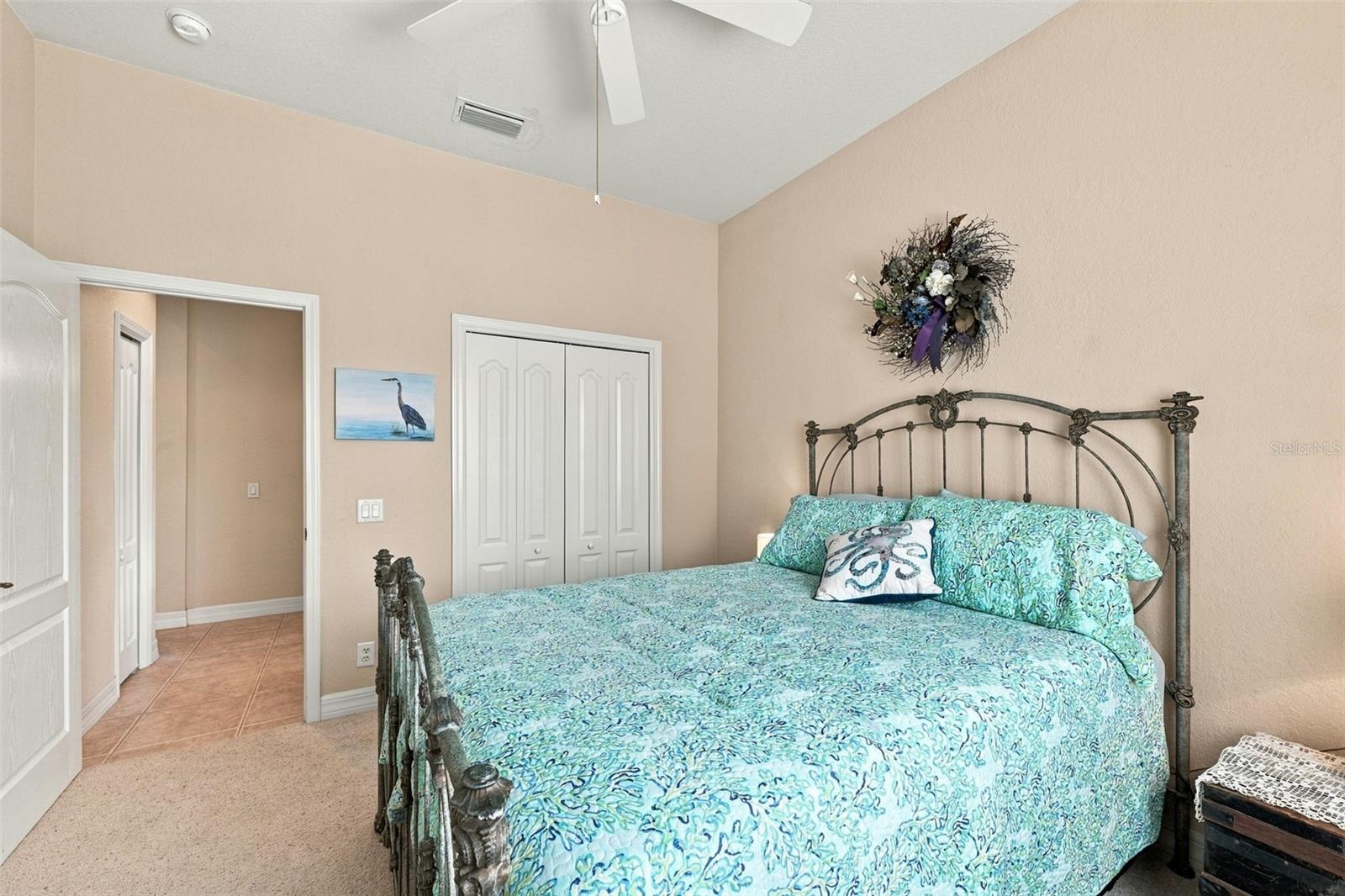 This room is a great size and has a large built-in closet for storage.