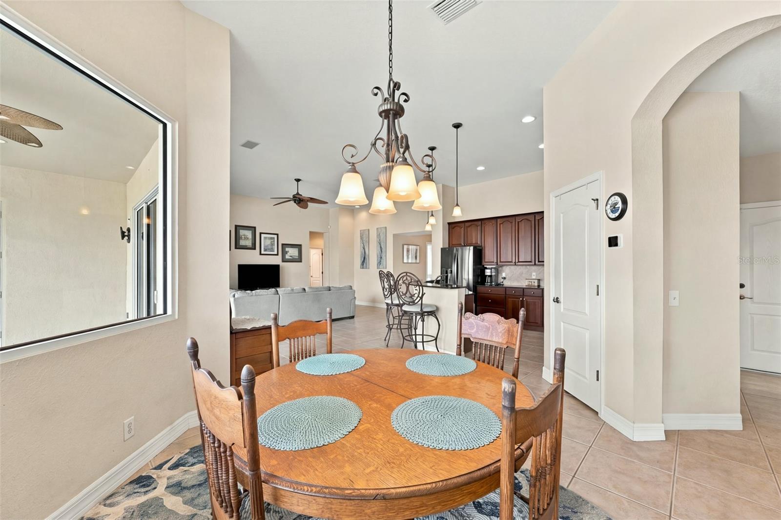 A view from the dinette into the rest of the home.