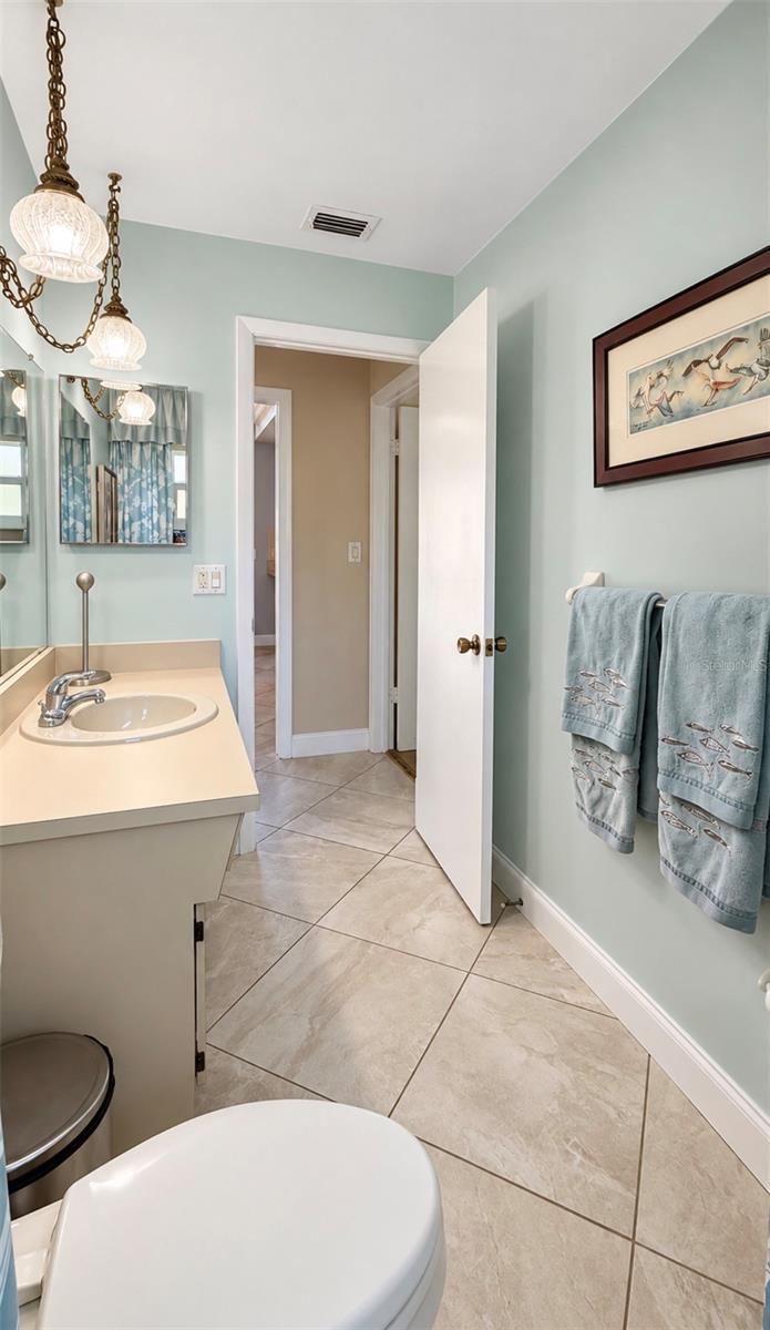 Hallway bathroom