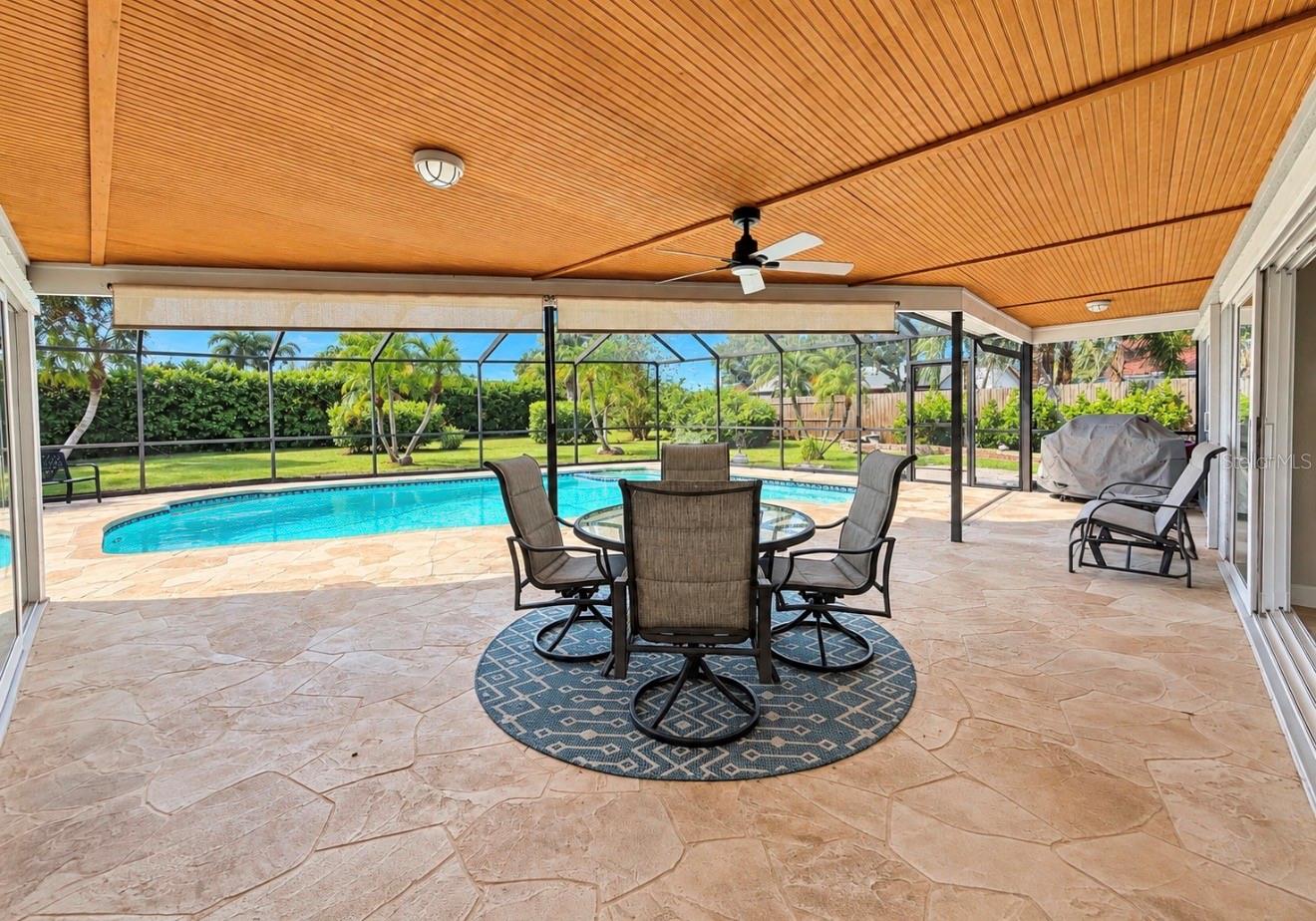 Pool covered lanai off living room