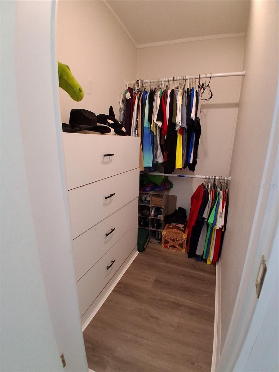 Guest Bedroom closet is a great size.