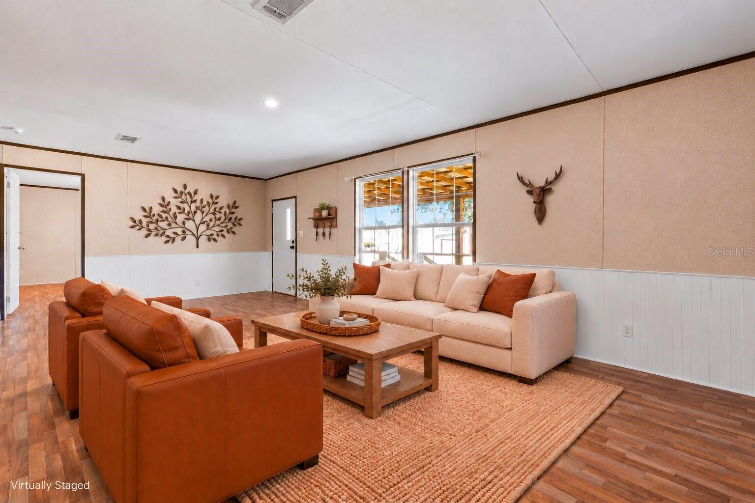 Virutally Staged - Living Room