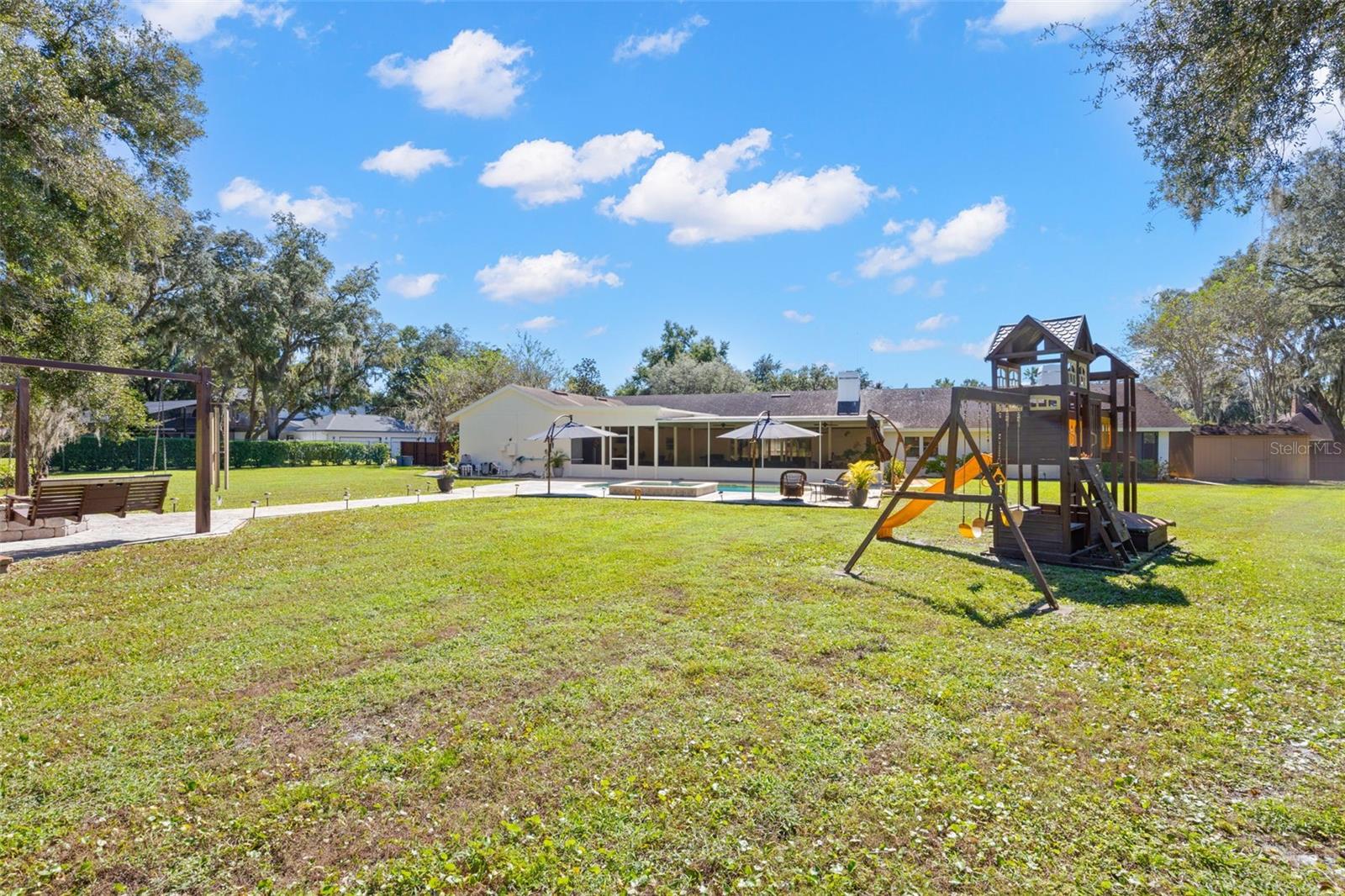 Backyard with Playset