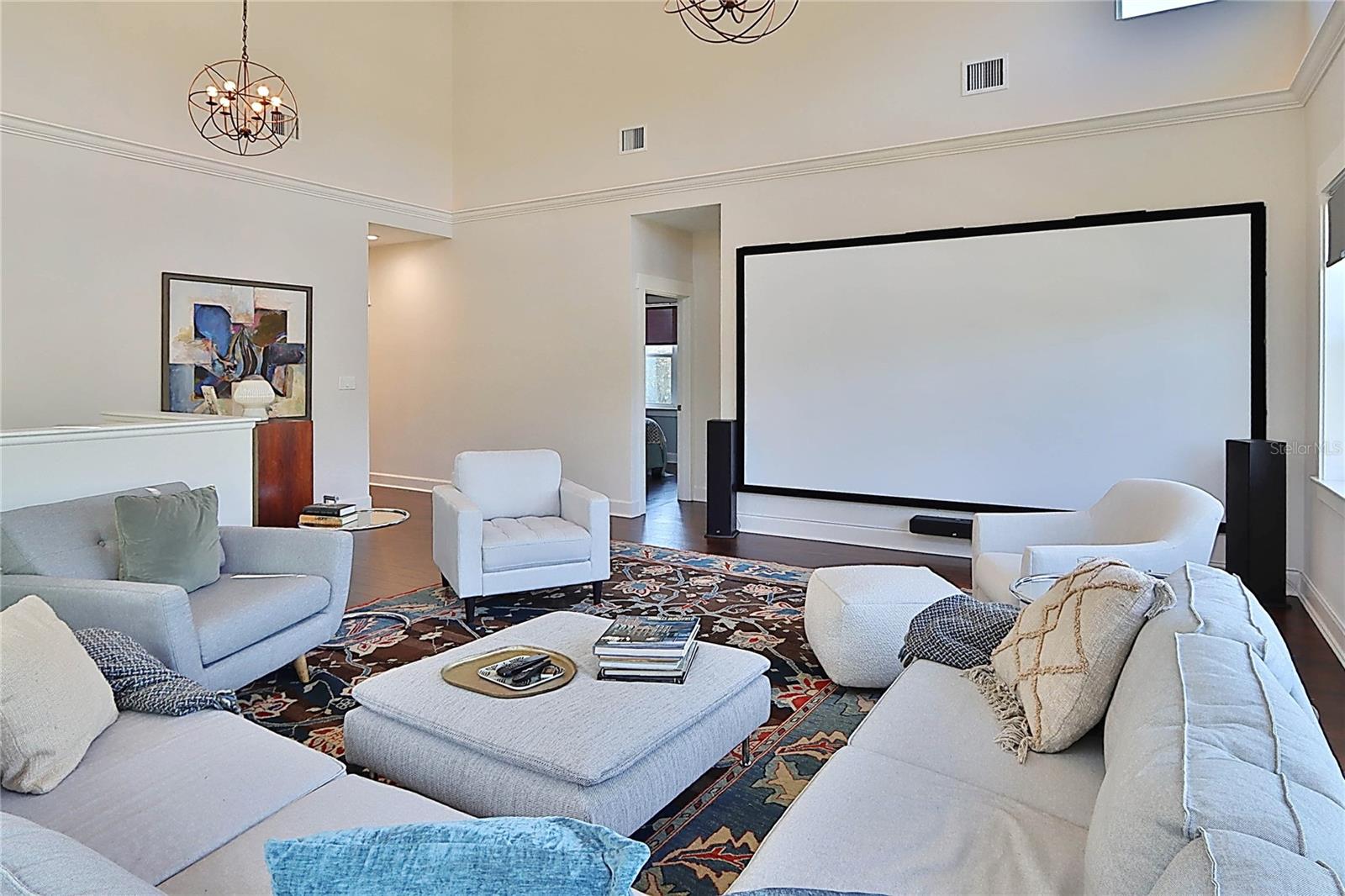 150 inch movie screen theater and entertainment
