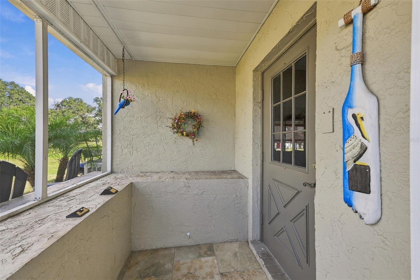 Screened in Front entrance