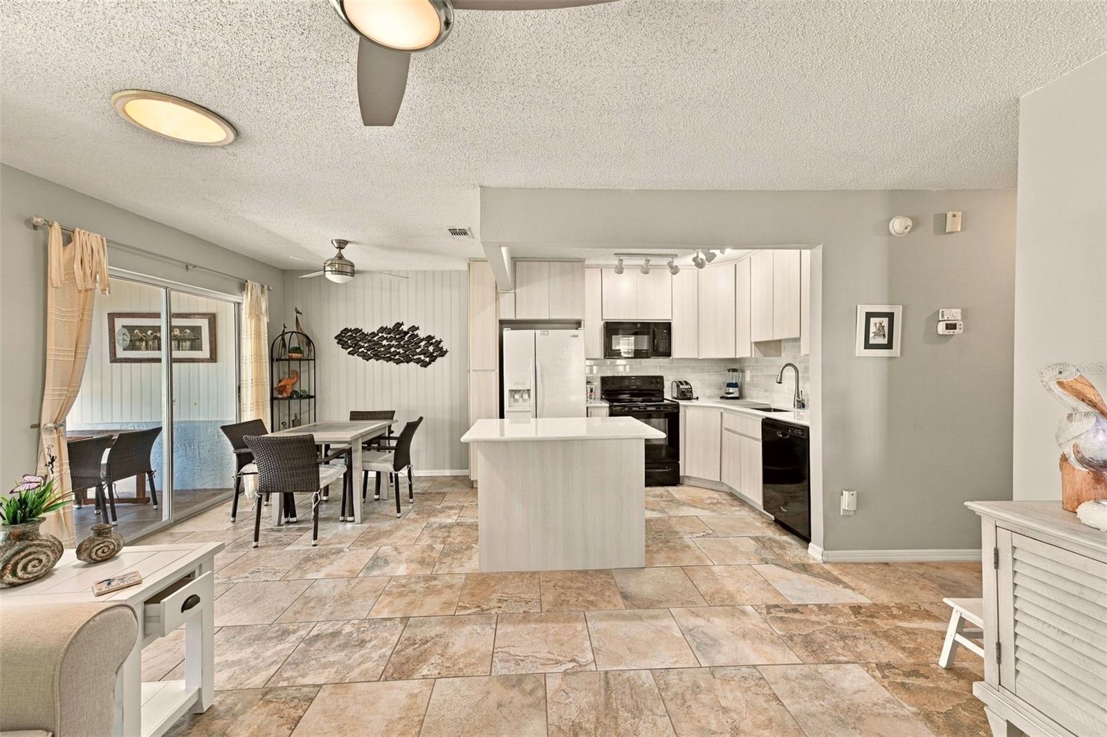 Looking into kitchen and Dining From the Living Room
