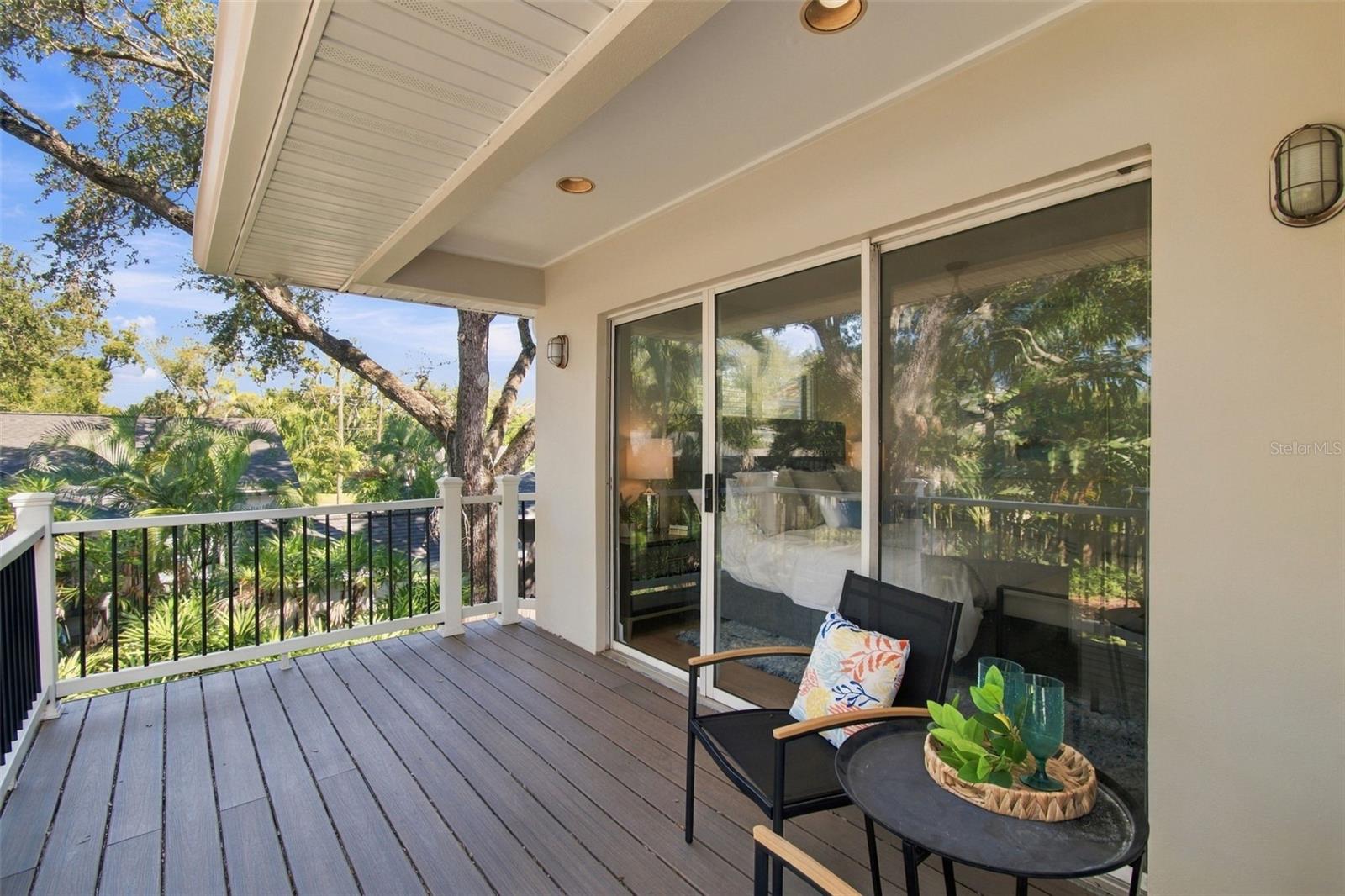 Private Balcony off Primary Suite (Second Floor)