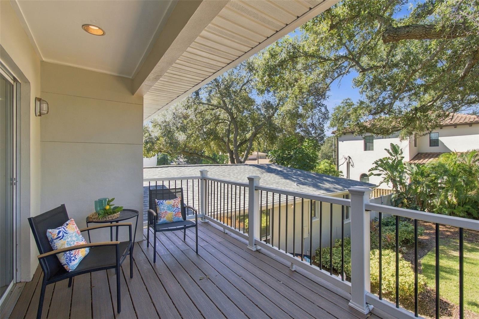 Private Balcony off Primary Suite (Second Floor)