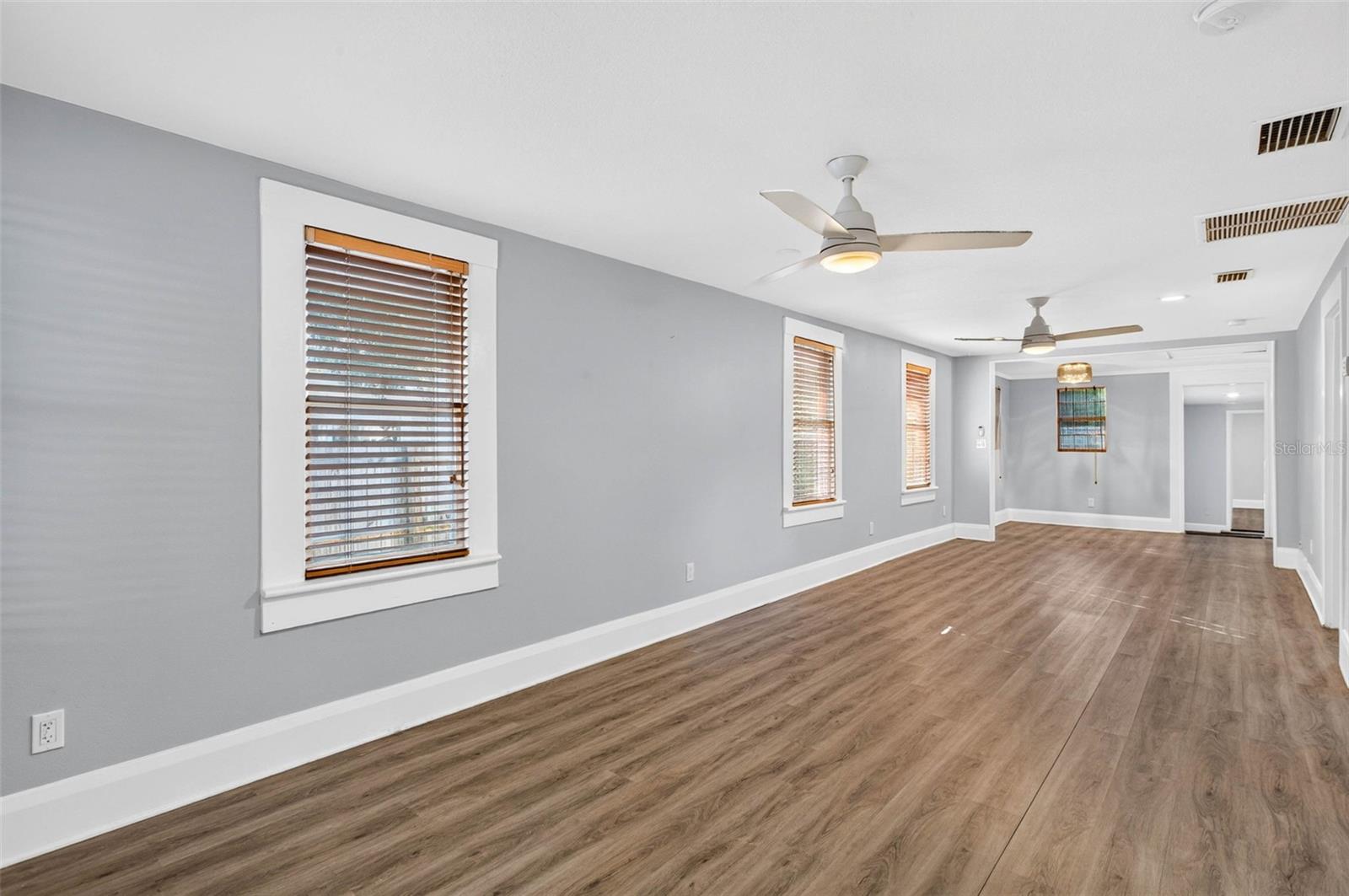 Open living room/dining room combo