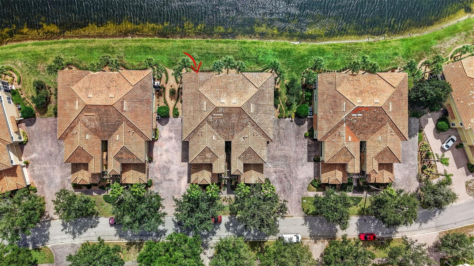 Aerial view of property