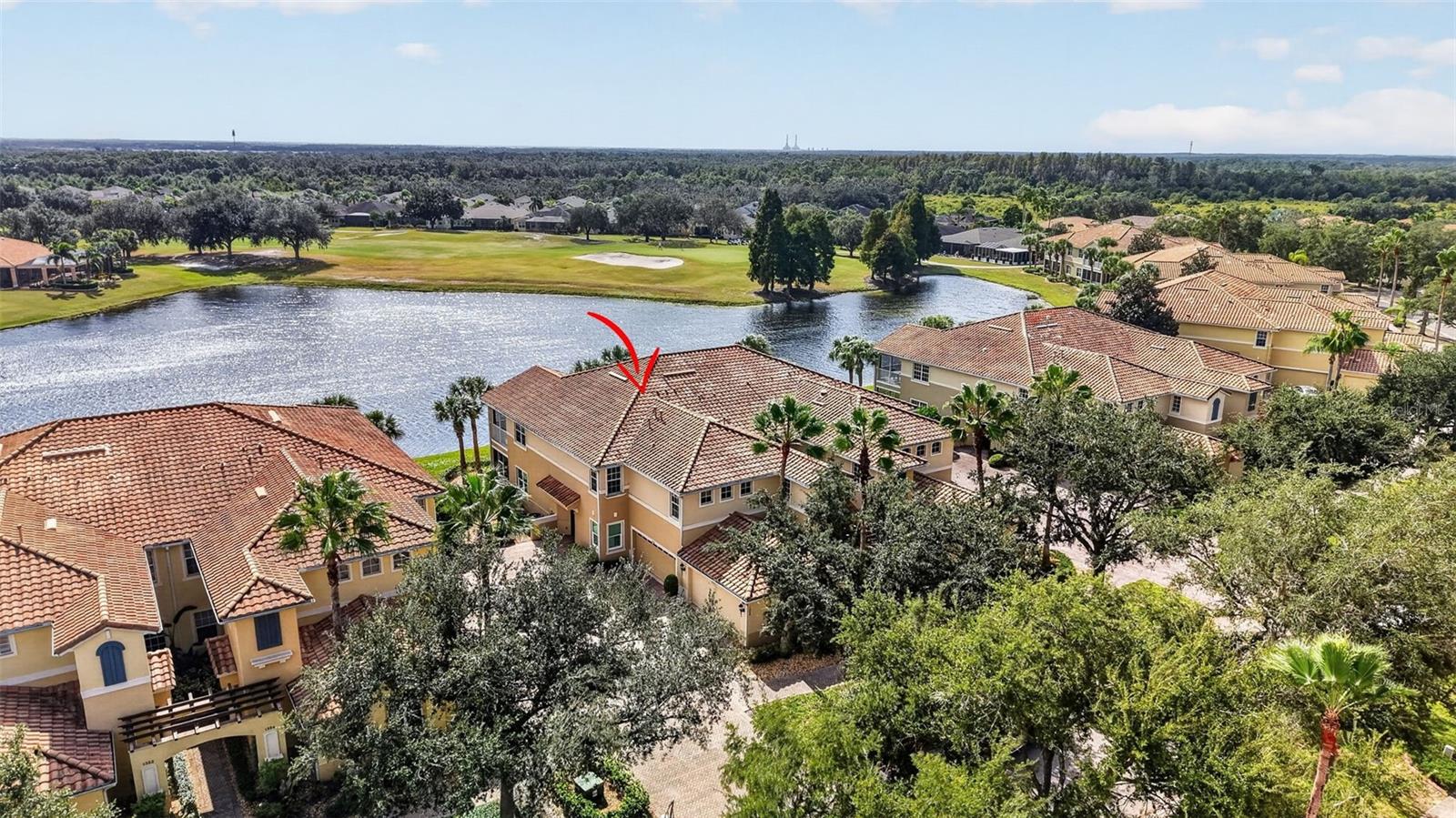 Aerial view of property