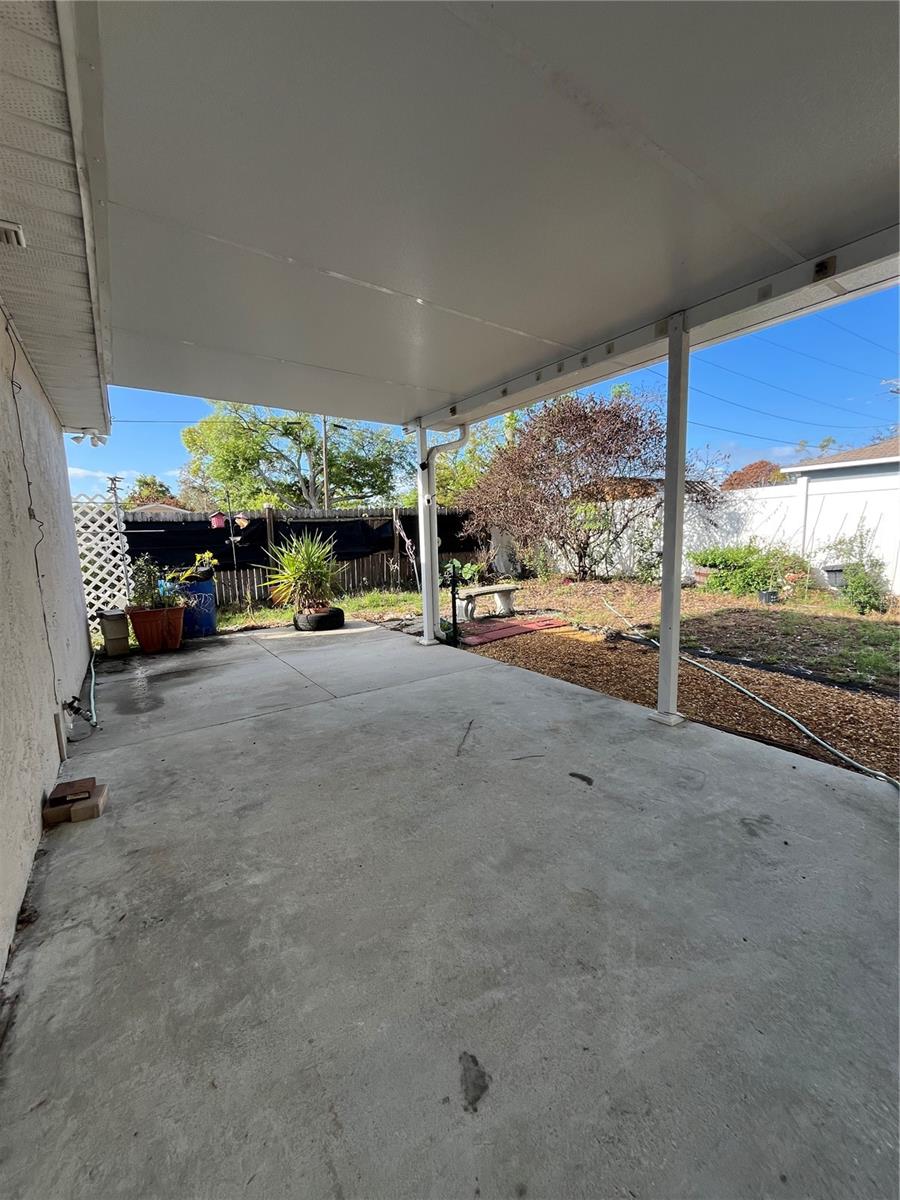 Backyeard porch.