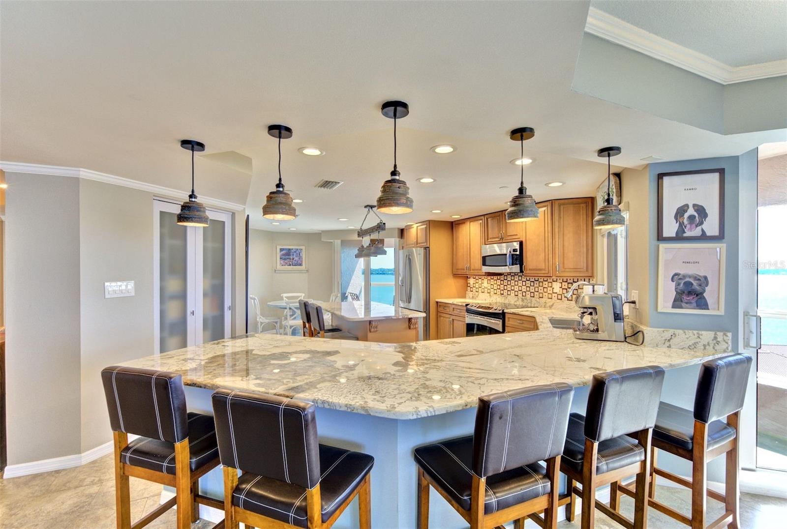 Kitchen with custom pantry