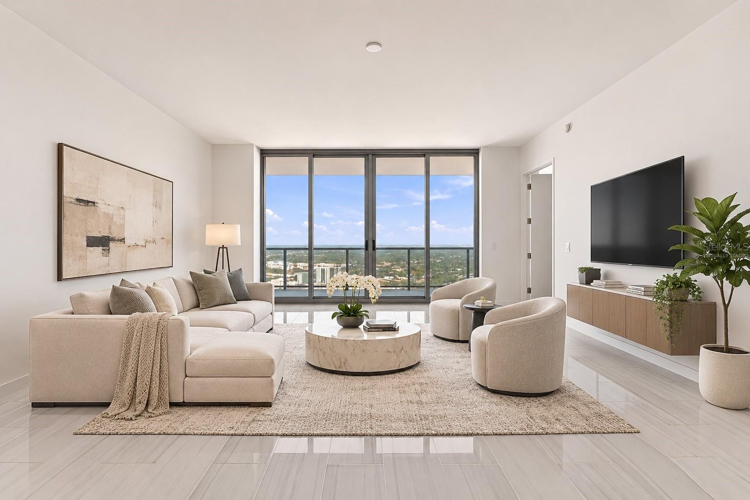 Living space-Virtually staged