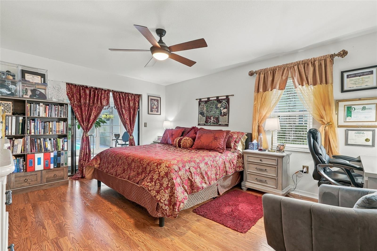 Master Bedroom - with pocket doors leading to Florida Room
