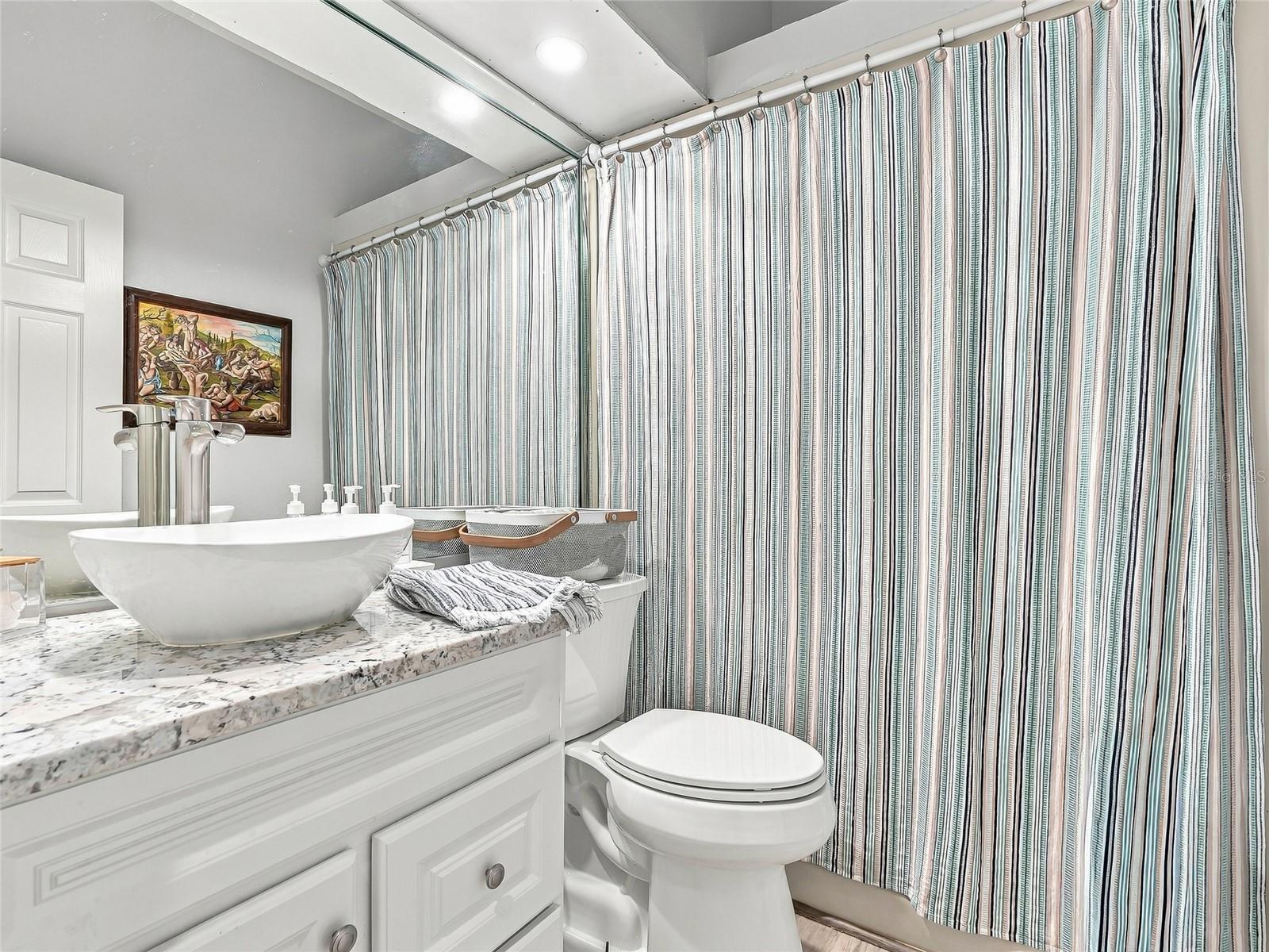 Main Bathroom, updated vanity and vessel sink