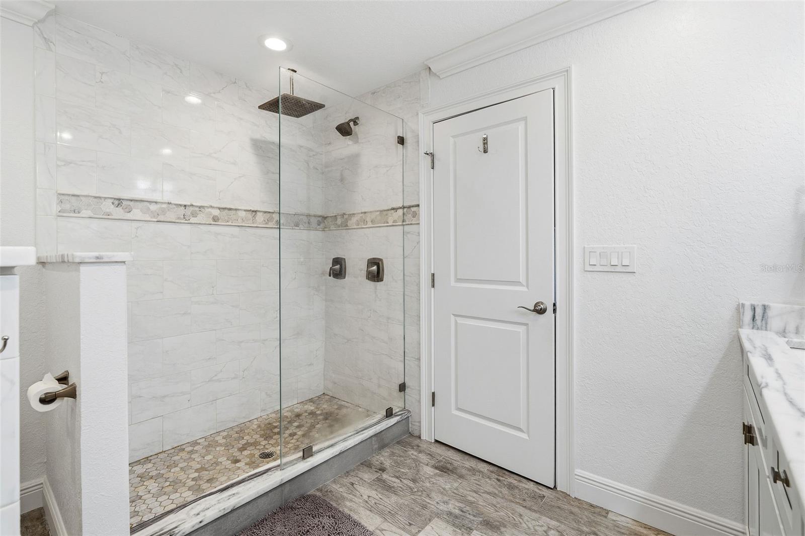 Walk-in shower.