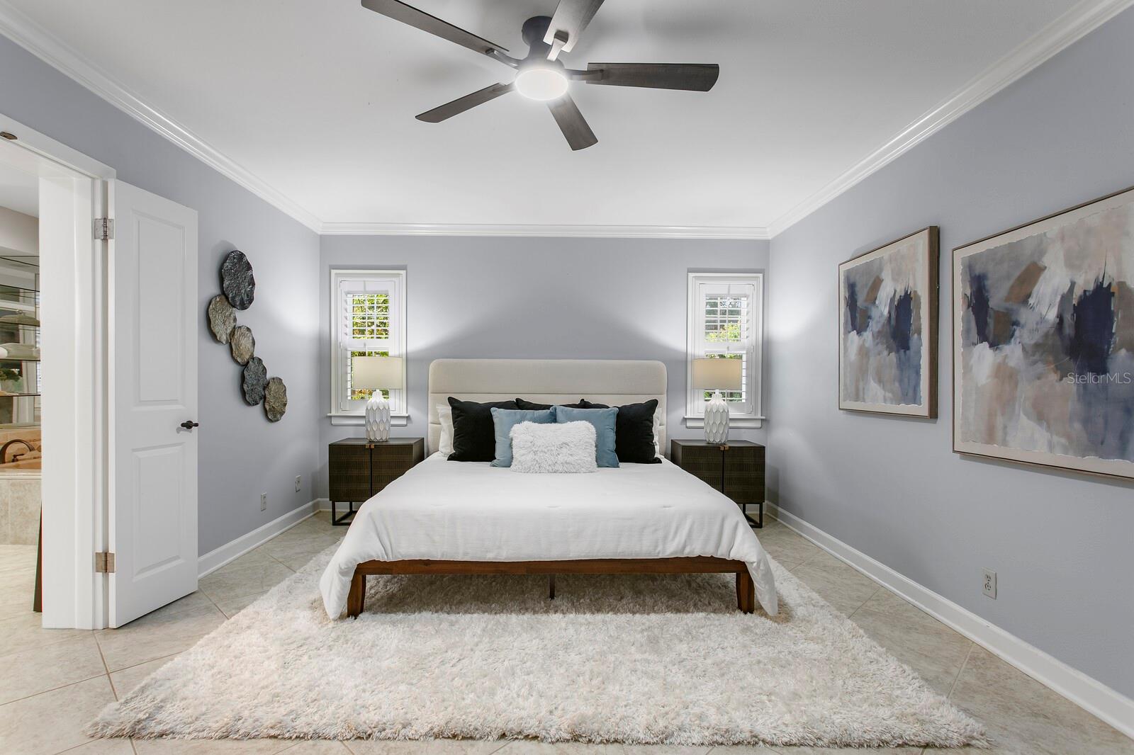 Primary Bedroom with ensuite to the left.