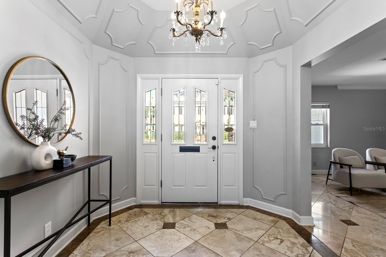 facing the front door, right is the living room.