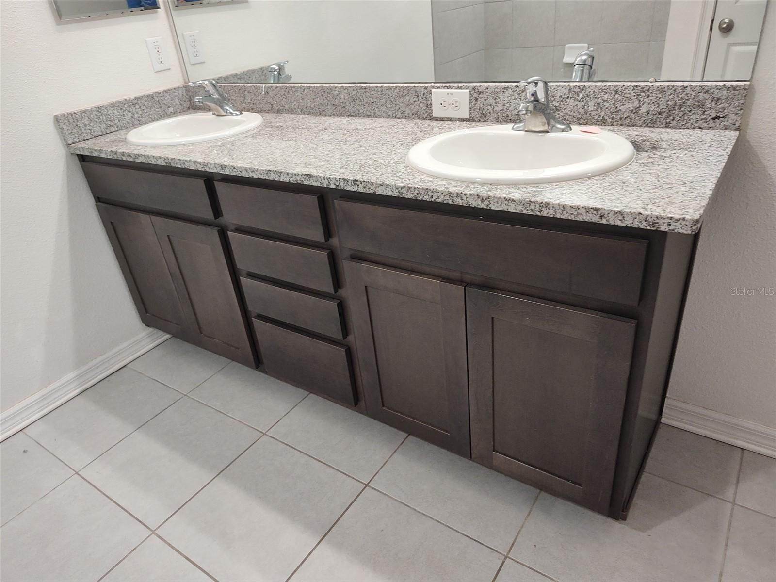 Primary bedroom double vanity