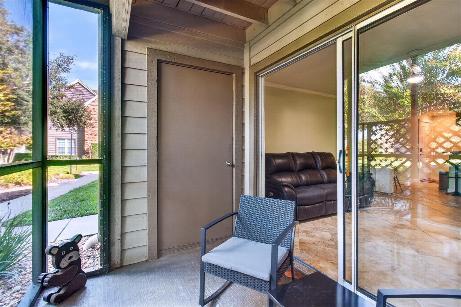 Rear porch & storage closet