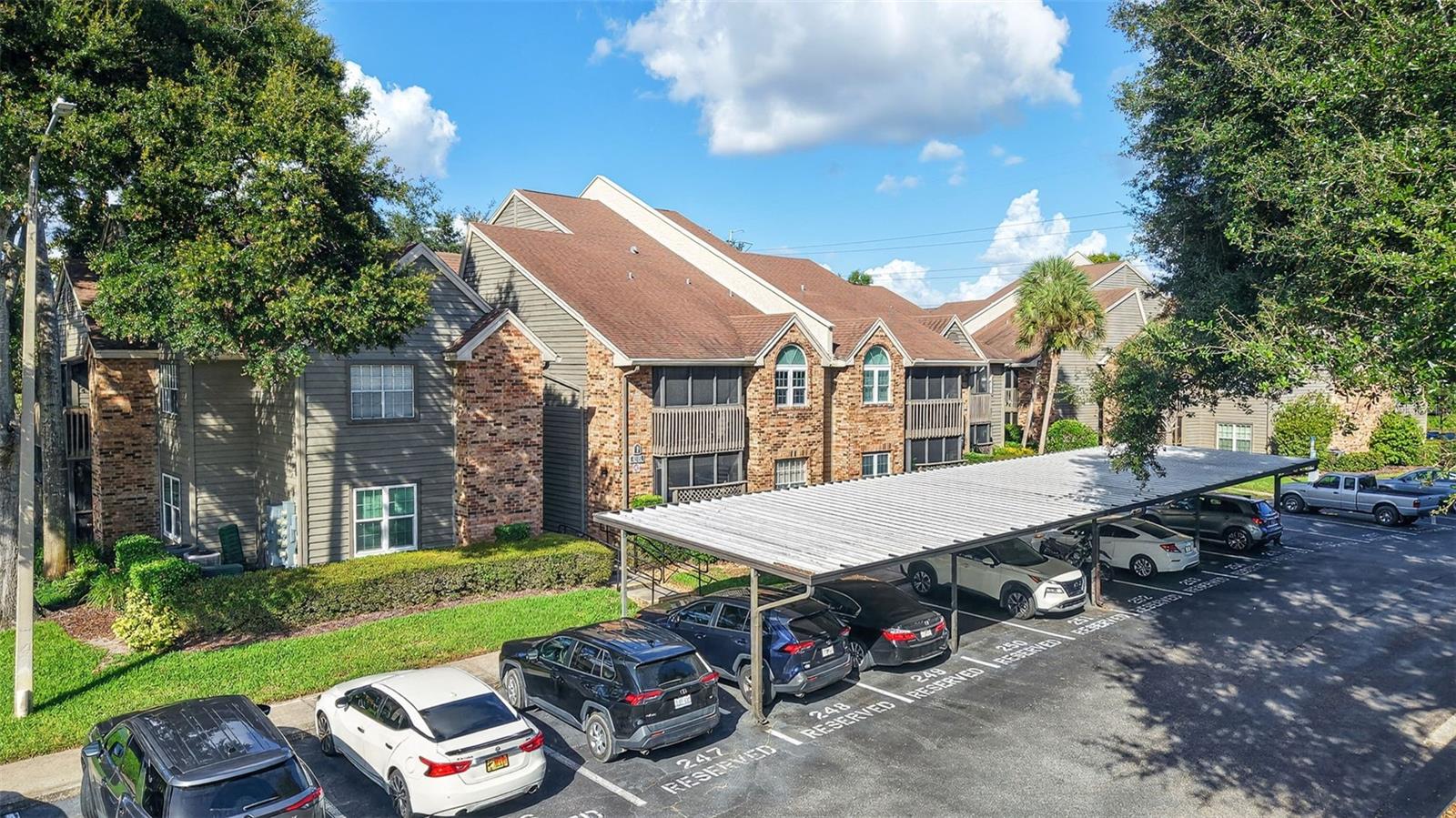 Front of building with car port space included