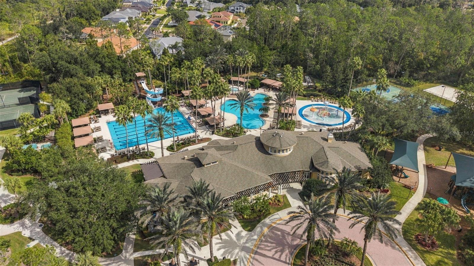 Lap Pool with Slide, Resort, & Baby Splash Pad