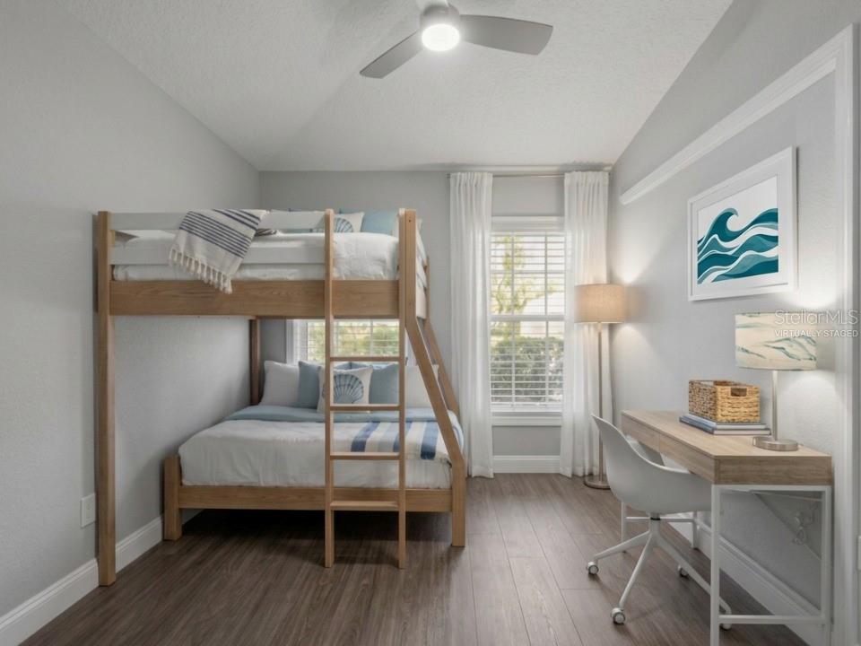 Bonus room staged as 3rd bedroom (virtually staged)