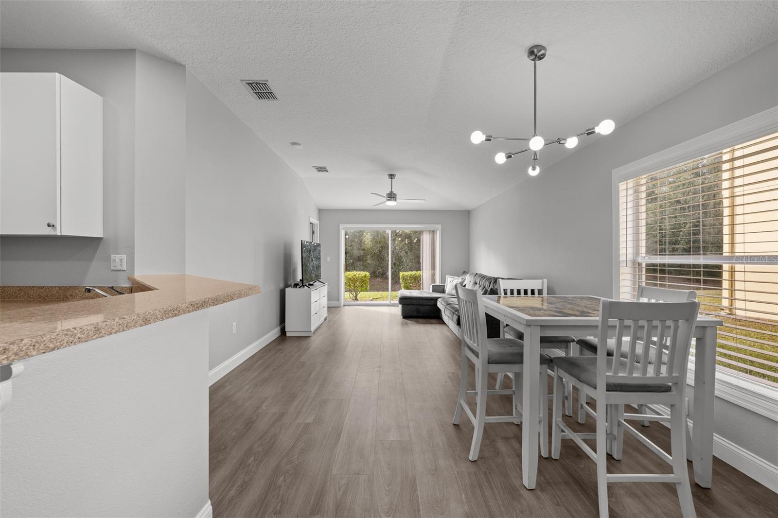 Open concept dining/living room
