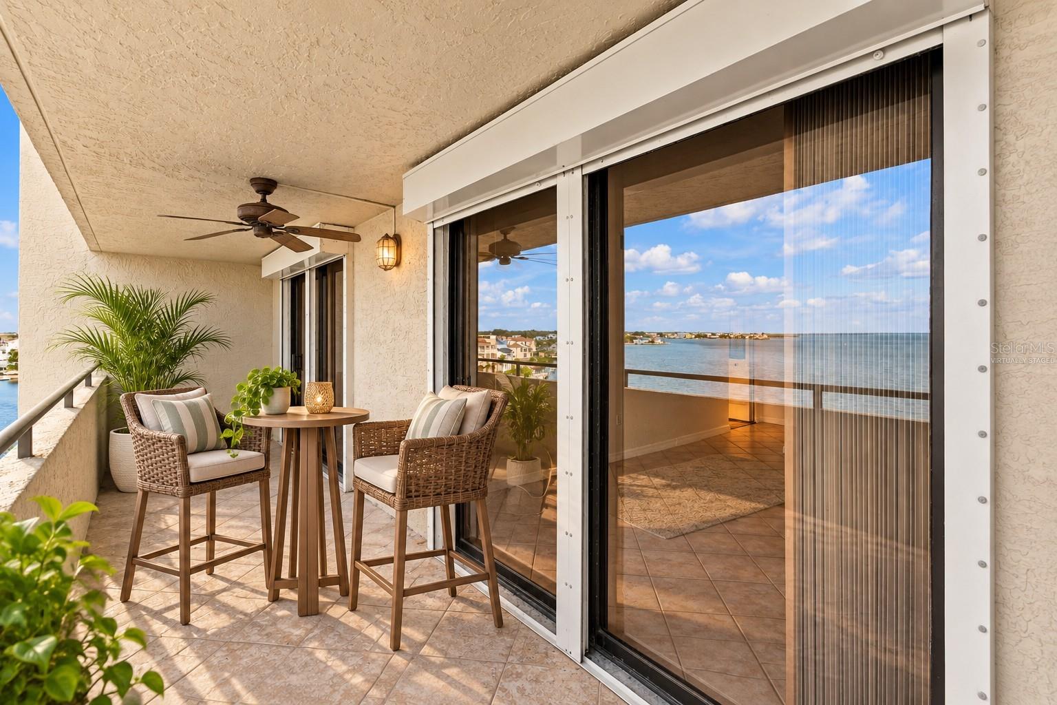 Virtually staged photo. Open water views