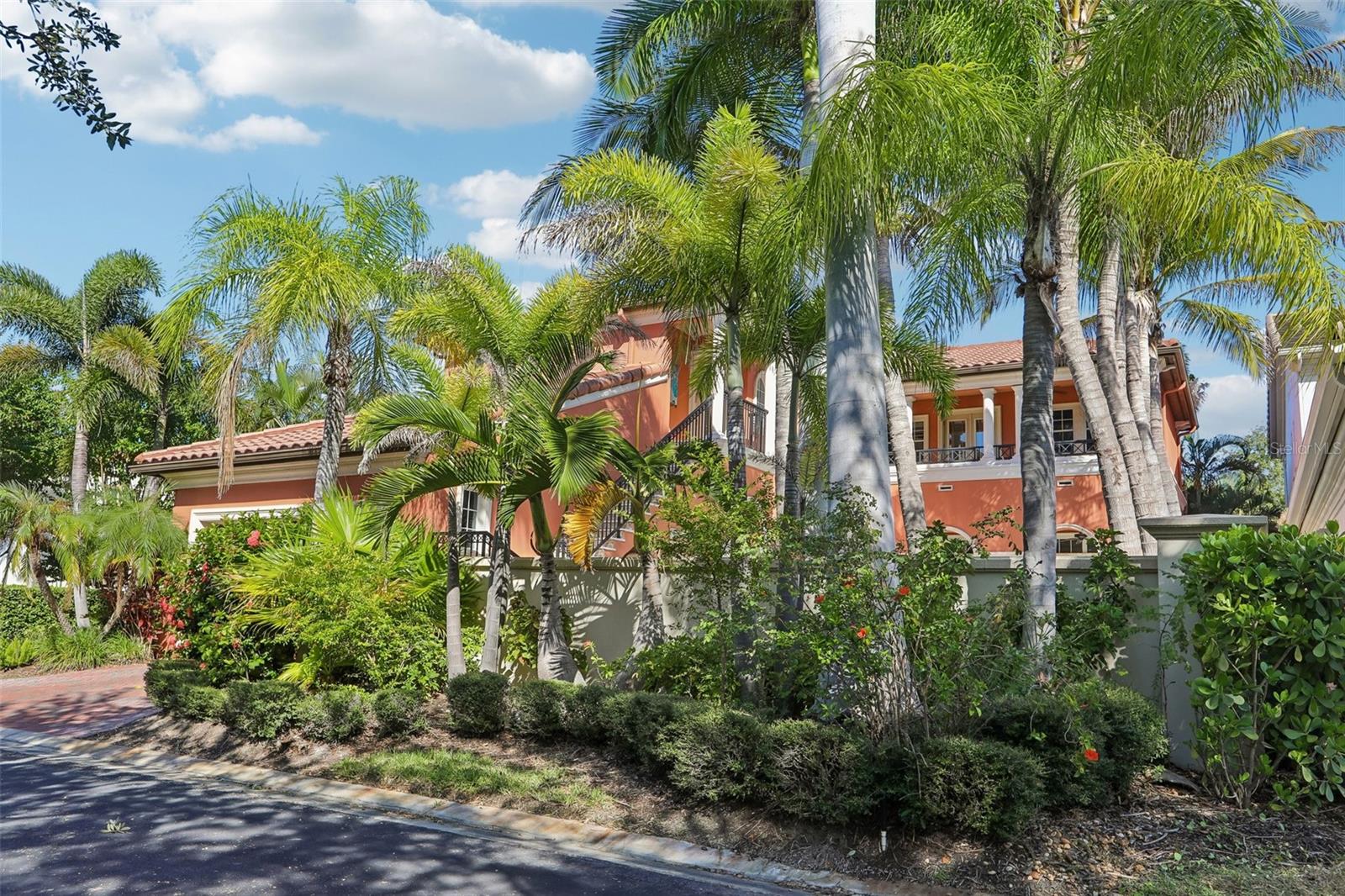 Lushly landscaped for pool privacy