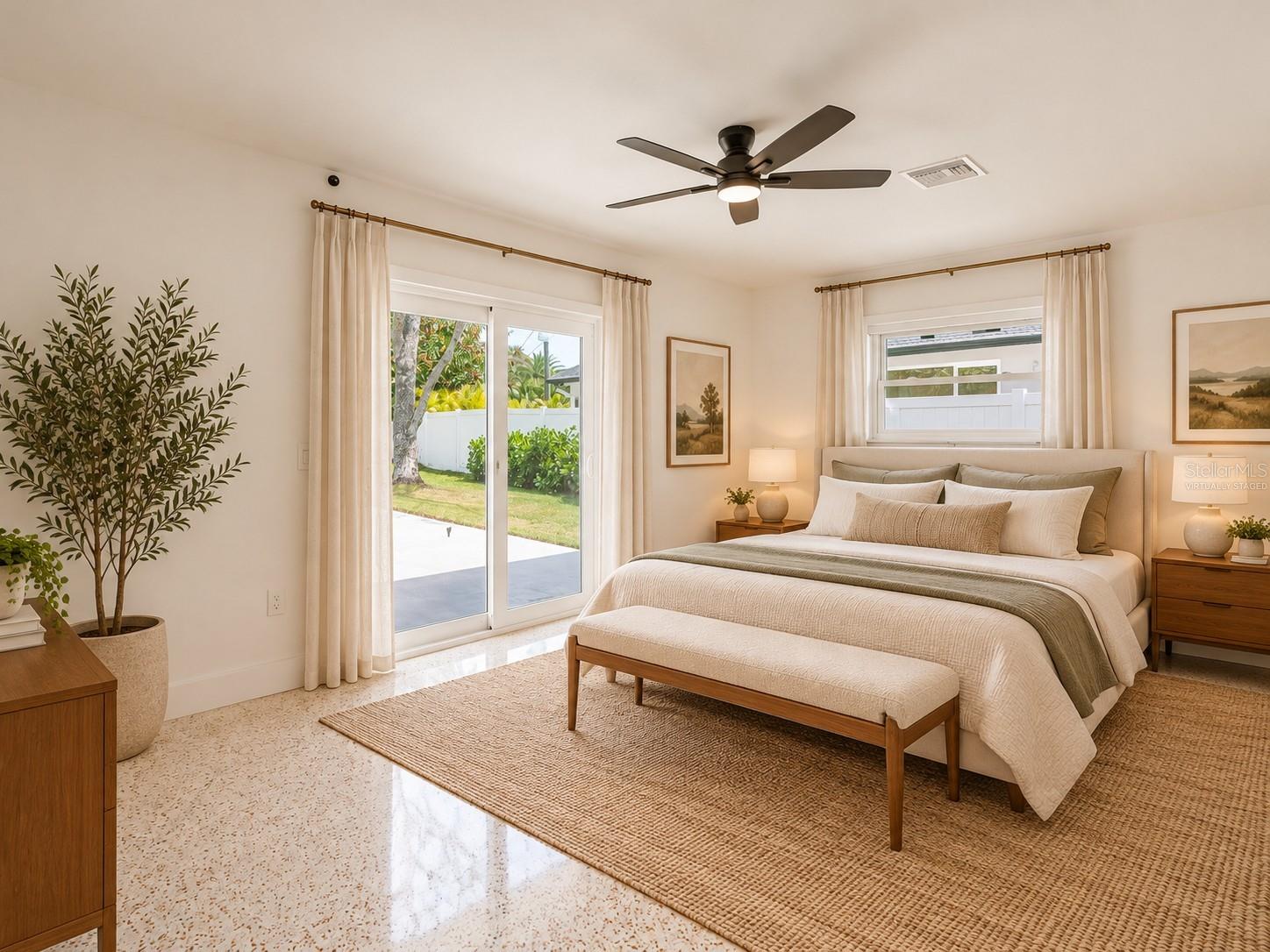 primary bedroom - virtually staged
