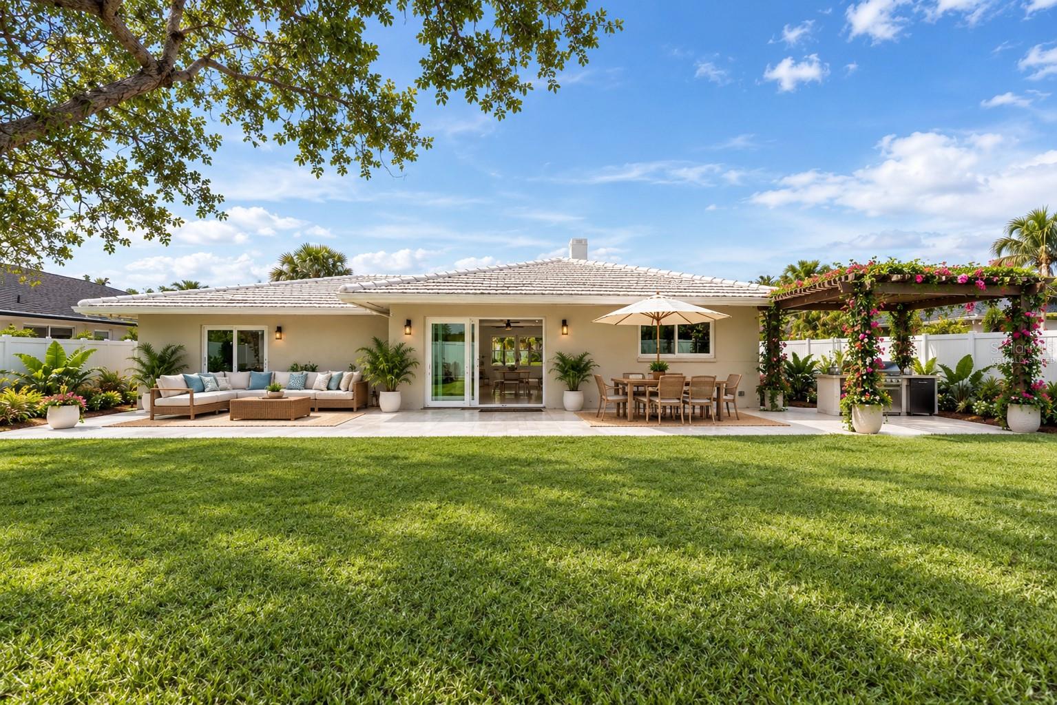 virtually staged backyard