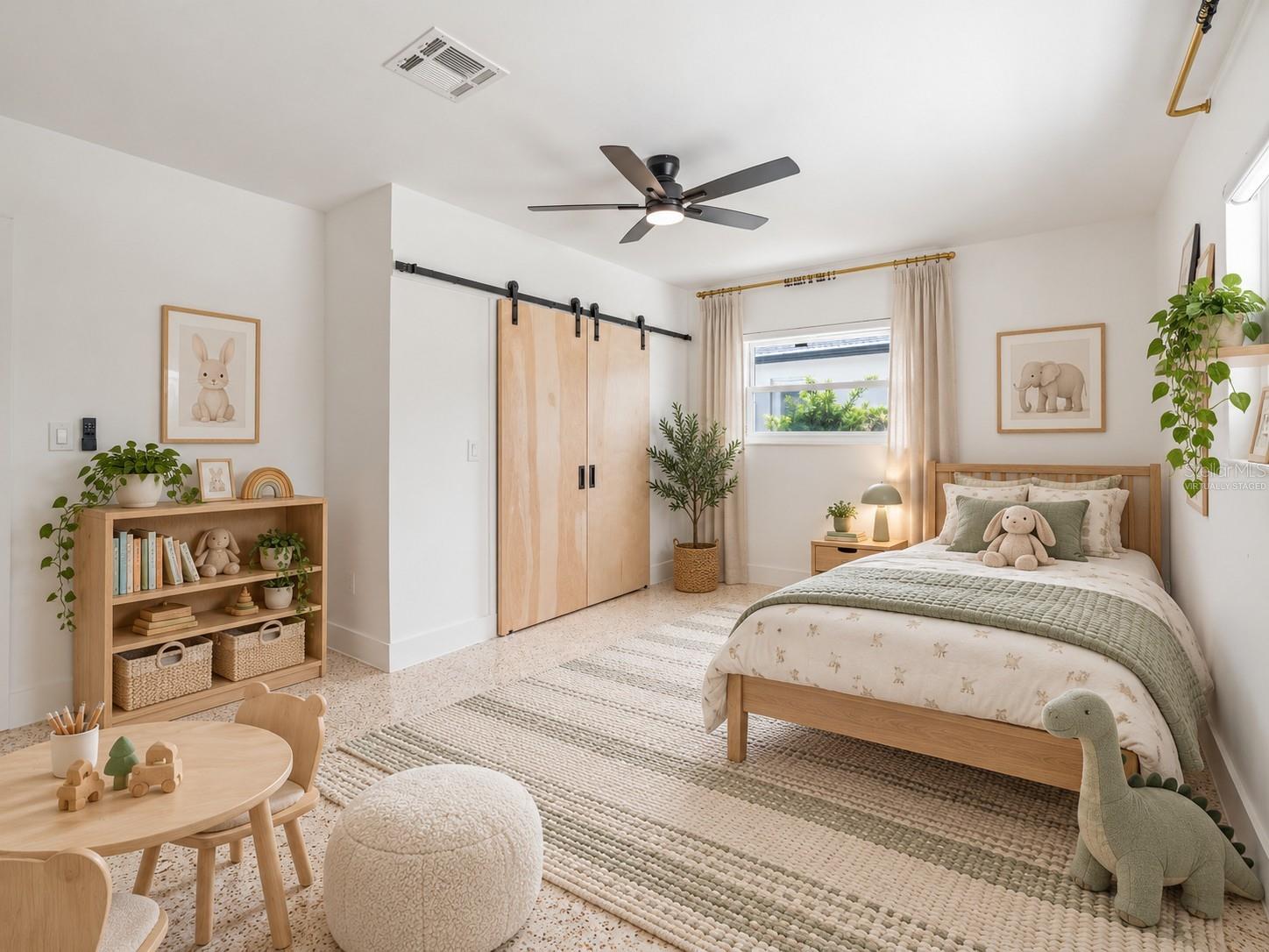 2nd bedroom, virtually staged