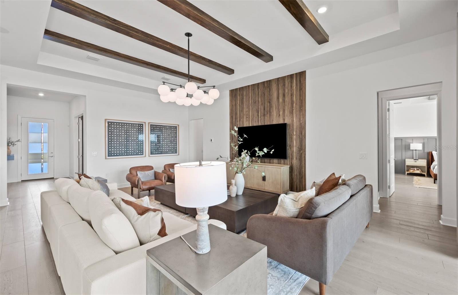 Photos depict staged model home.