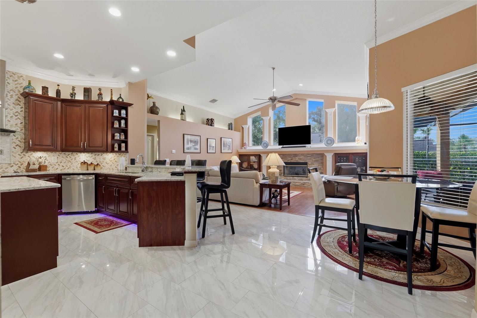 Kitchen - Living - Dining Room
