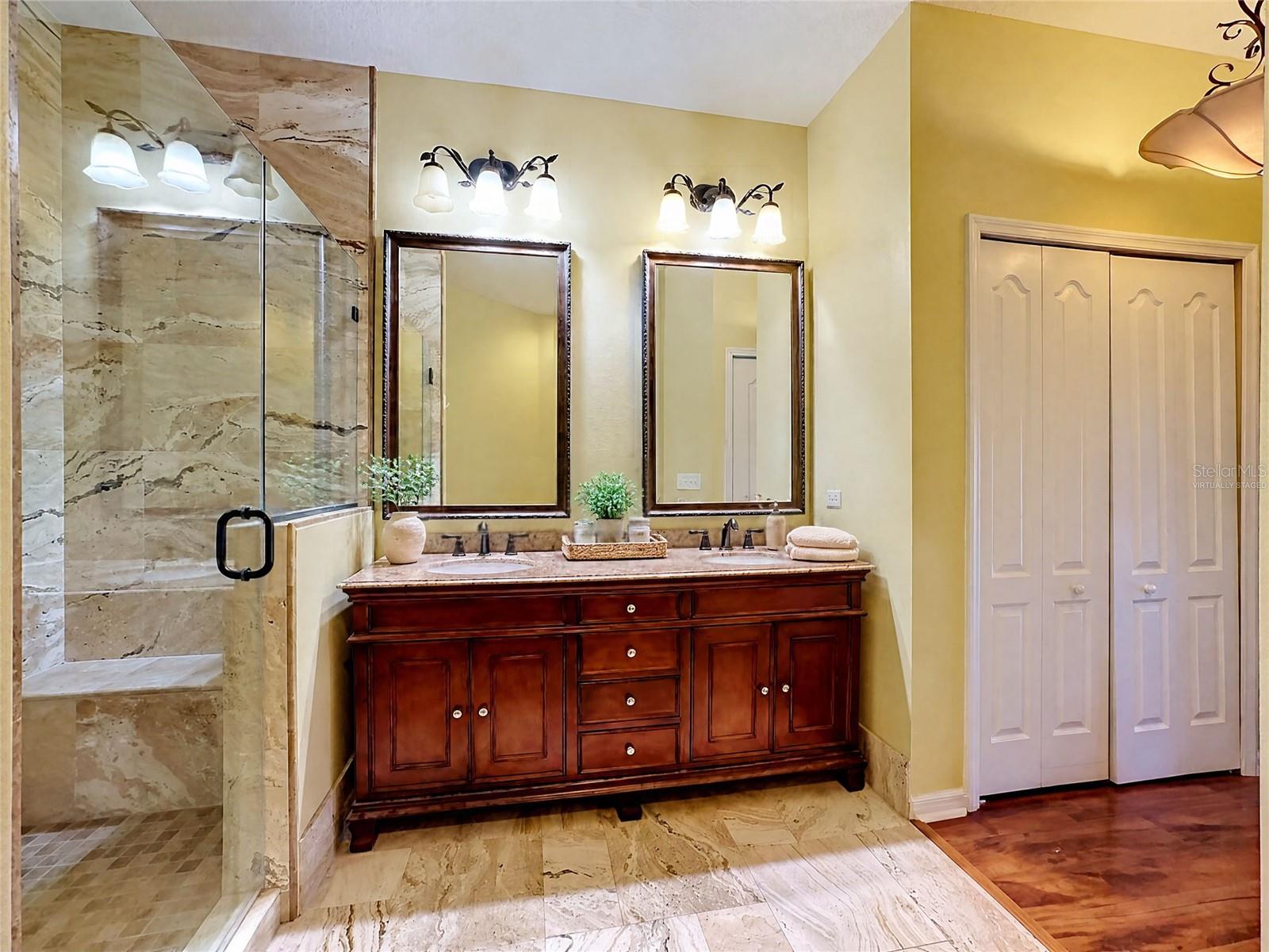 Virtually Staged Master Bathroom
