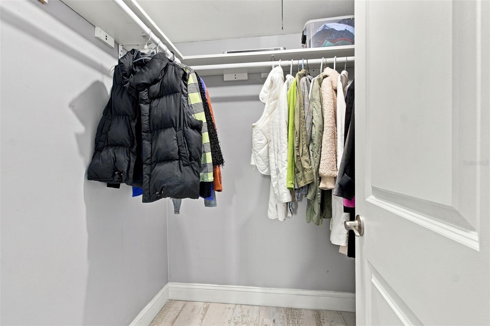 Primary walk in closet