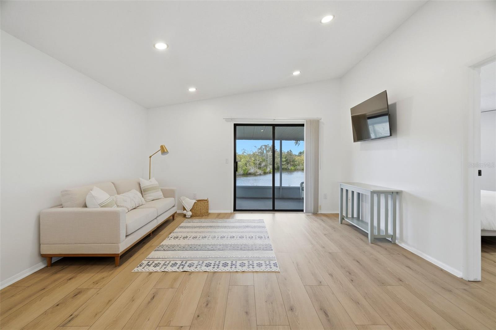 Living Room area with Sliders to the Lanai