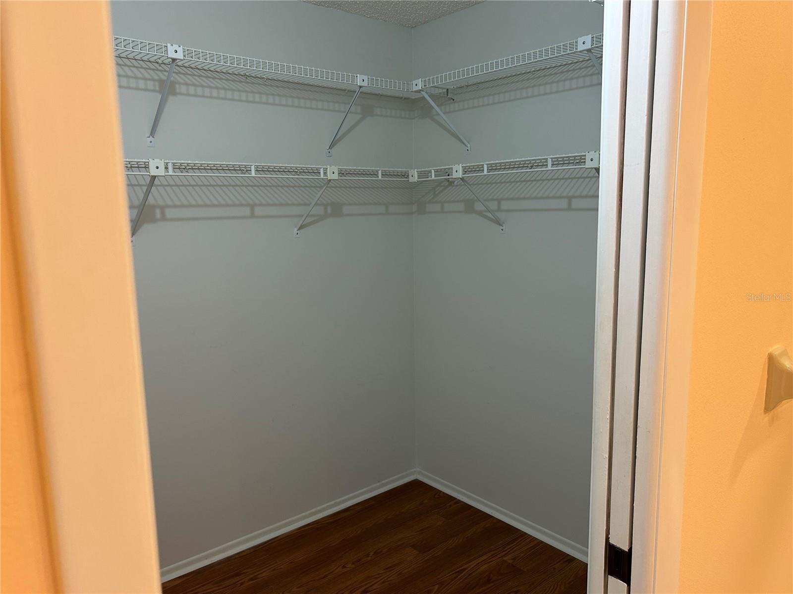 Master bedroom walk in closet