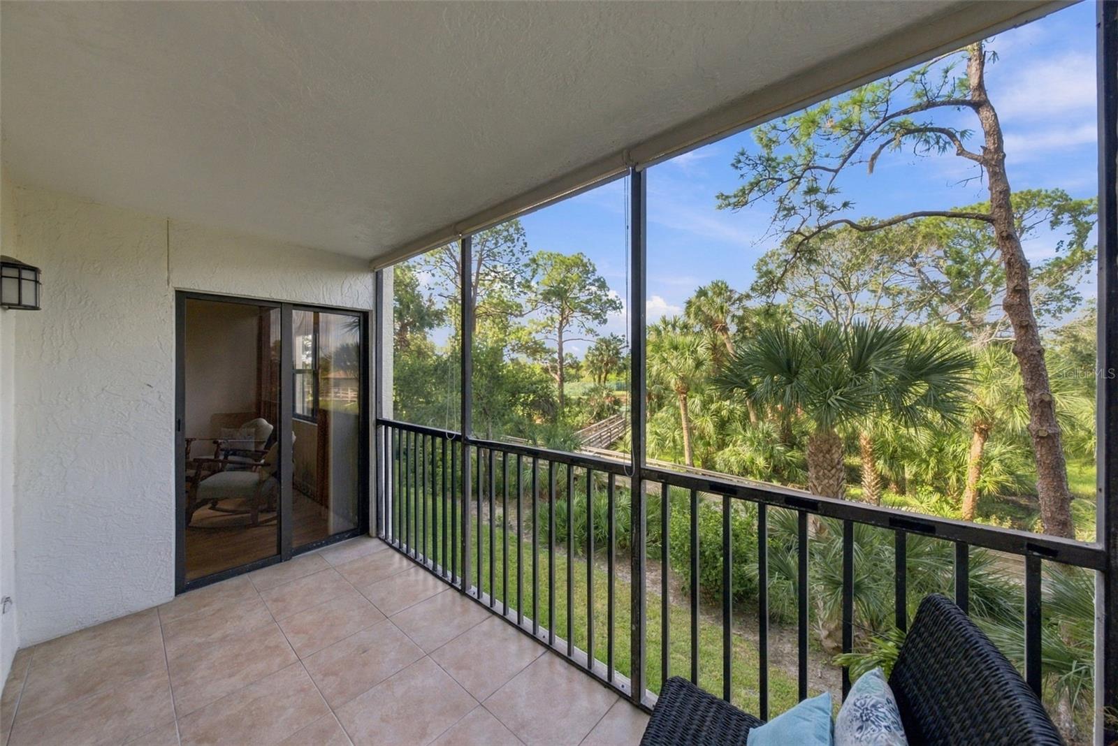 Nature and tennis court views...so private!