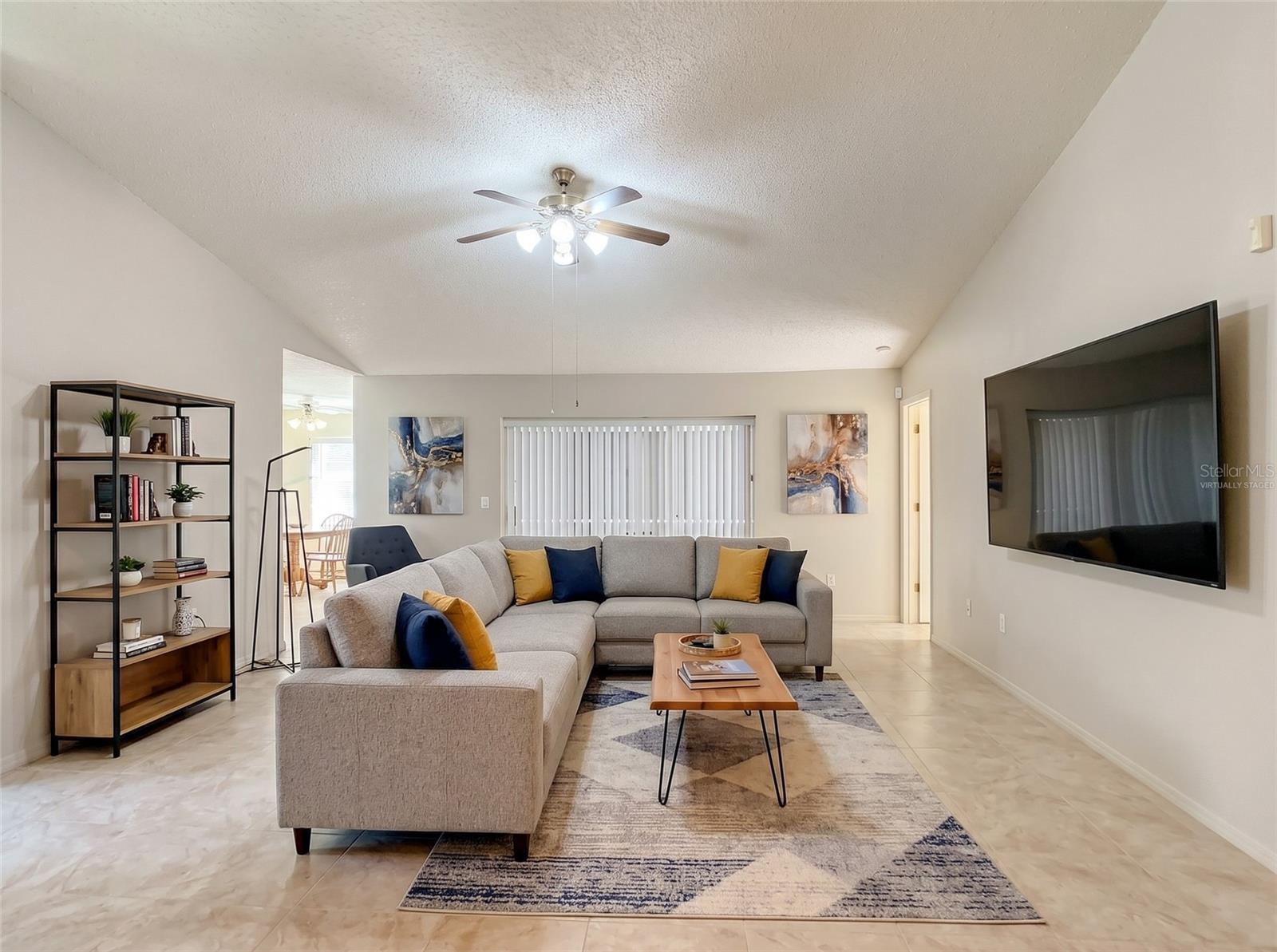 Virtually Staged Living room